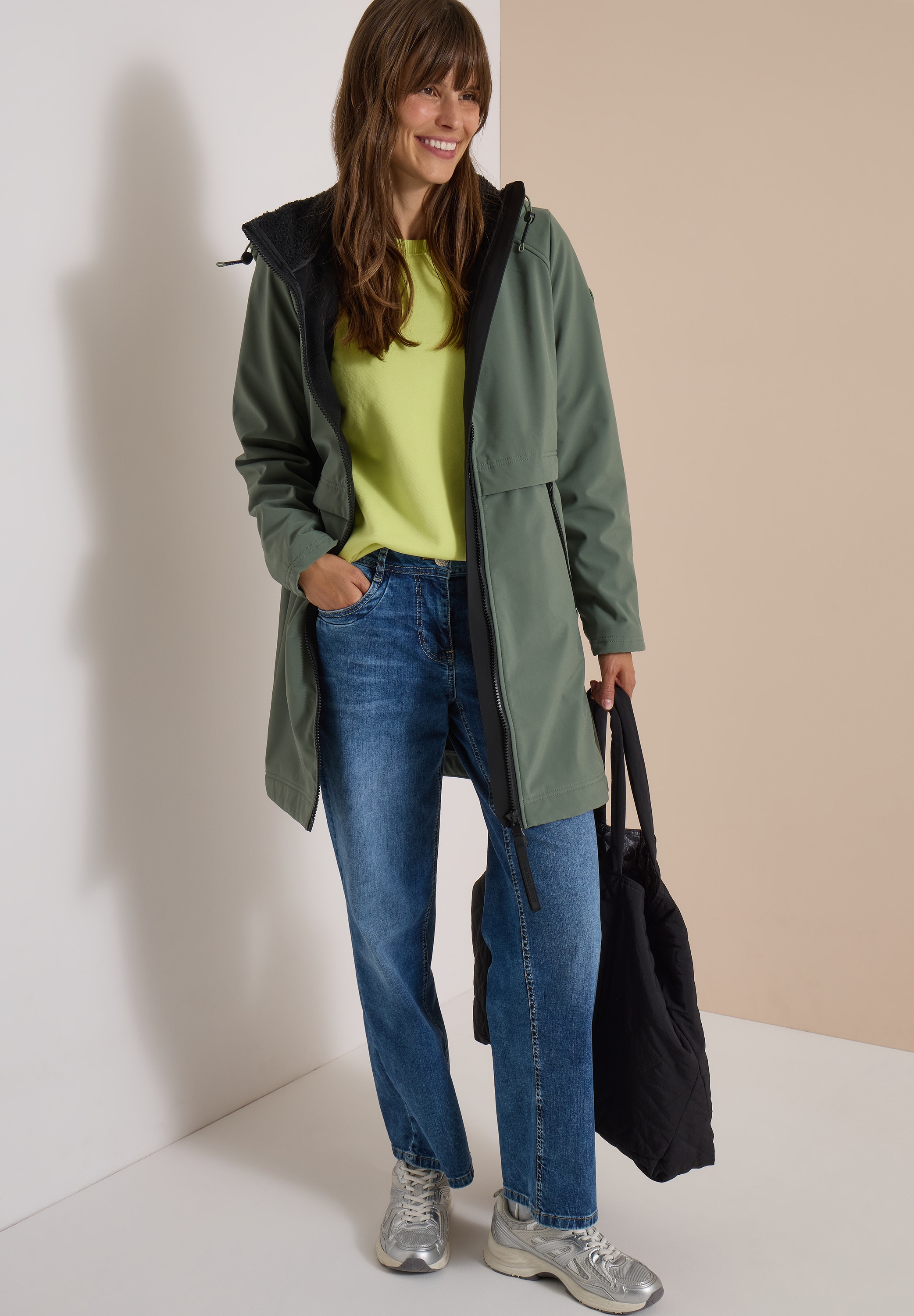 Cecil Manteau softshell avec capuche, déperlant, softshell