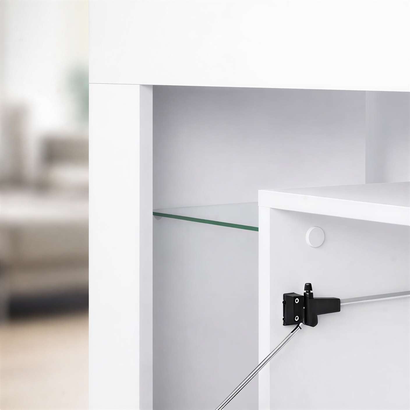 GOODproduct Table basse »MONICA, TV-Board, TV-Kommode, TV-Schrank, TV-Unterschrank, TV-Möbel« Modernes Hochglanz TV-Board in 2 Farben, grifflos mit Push-to-Open