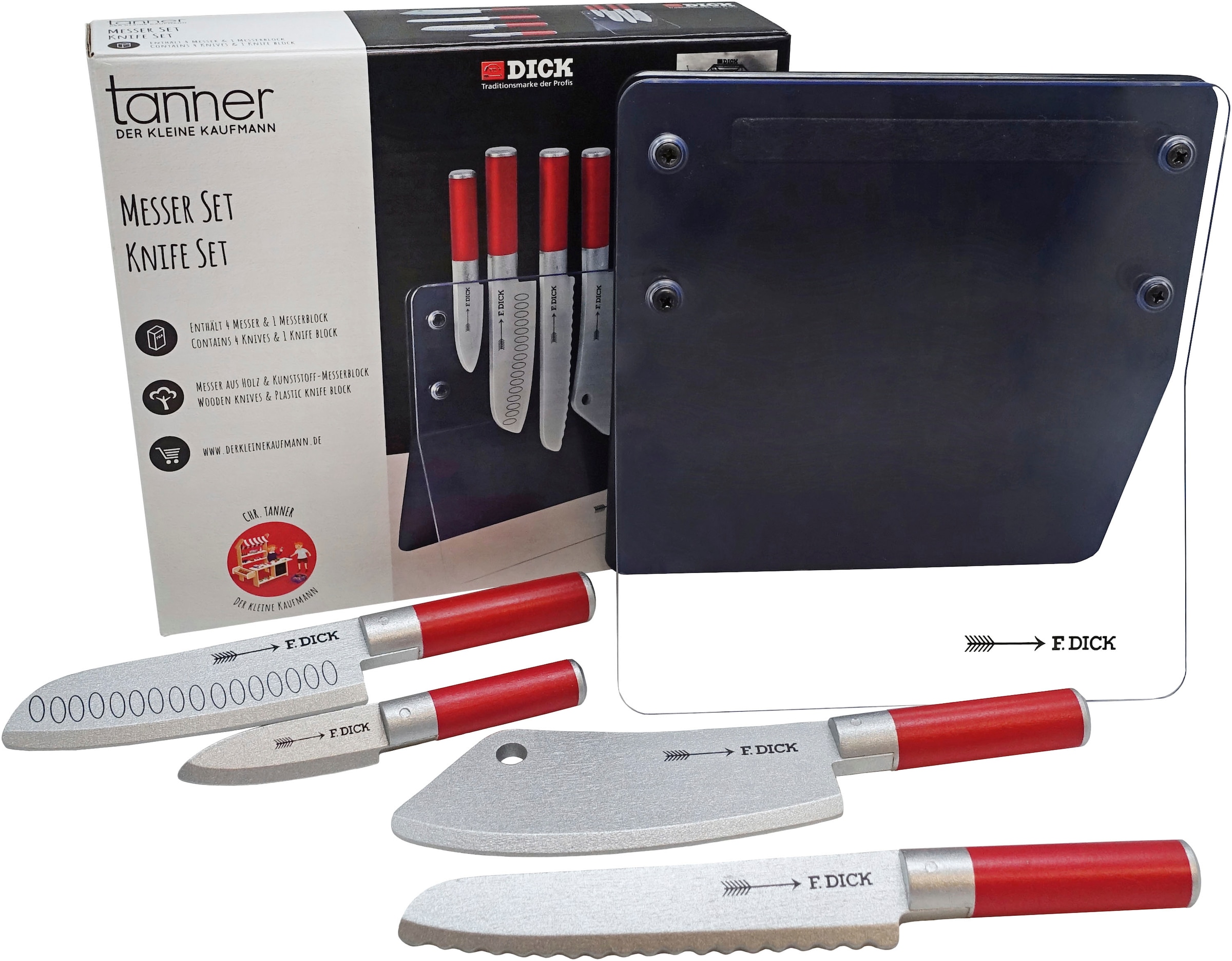 Tanner Spielbesteck »F. Dick Messer Set inkl. Messerblock« aus Holz, FSC® - schützt Wald