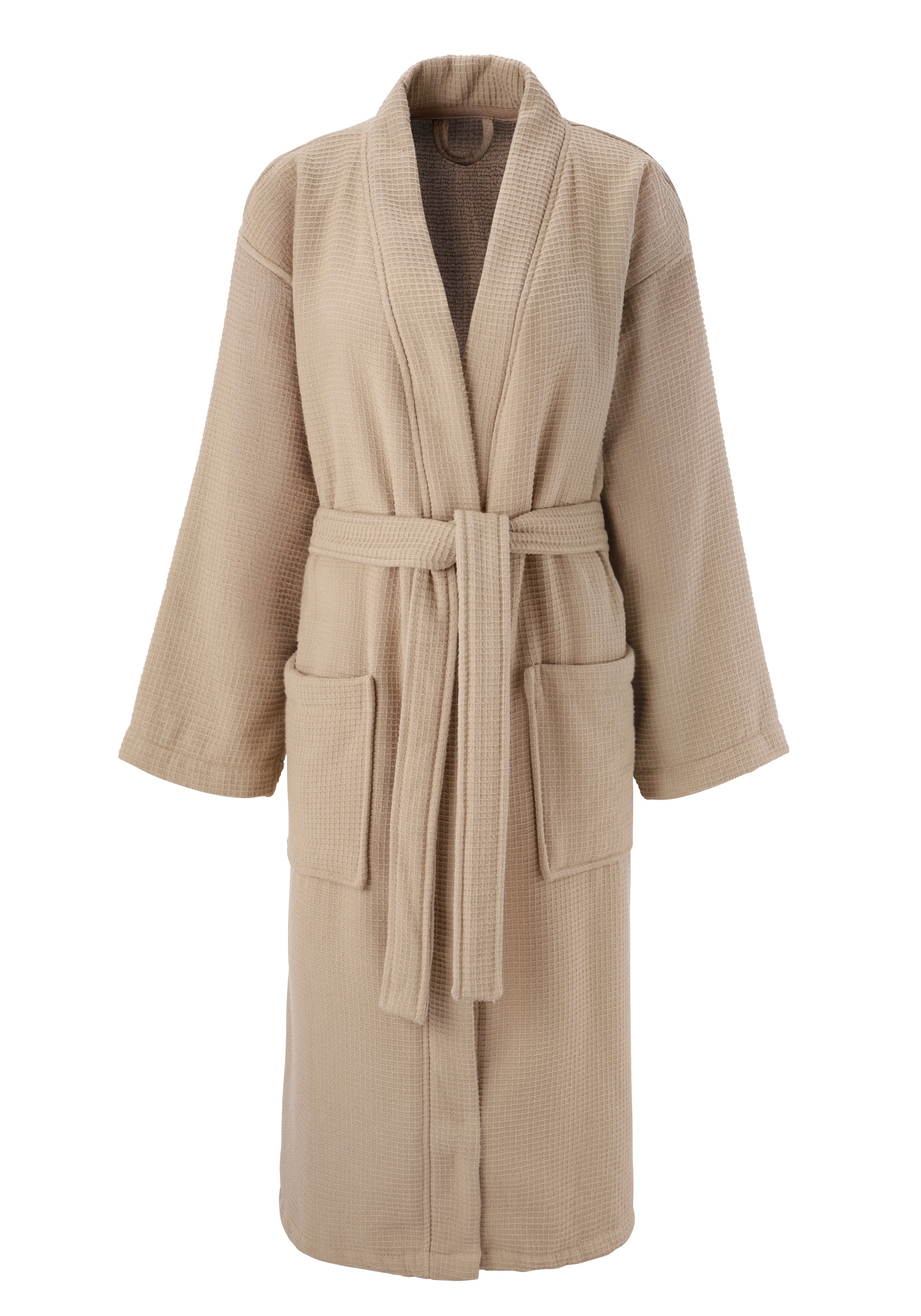 my home Unisex-Bademantel »Merida, Waffelpiqué, Premium Qualität, 500 g/m², Morgenmantel« 1 Stk. tlg., Hotelbademantel, dicke Qualität, S-2XL, auch ideal für Sauna & Spa