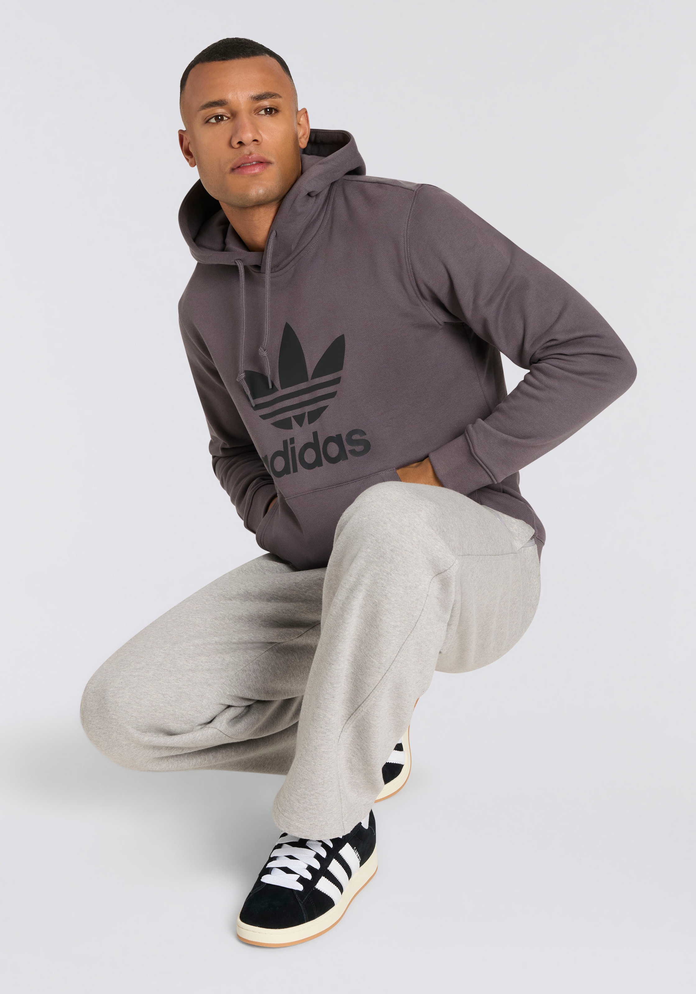 adidas Originals Sweat à capuche »TREFOIL HOODY«, Hoodie, Kapuzenpullover mit grossem Logoprint
