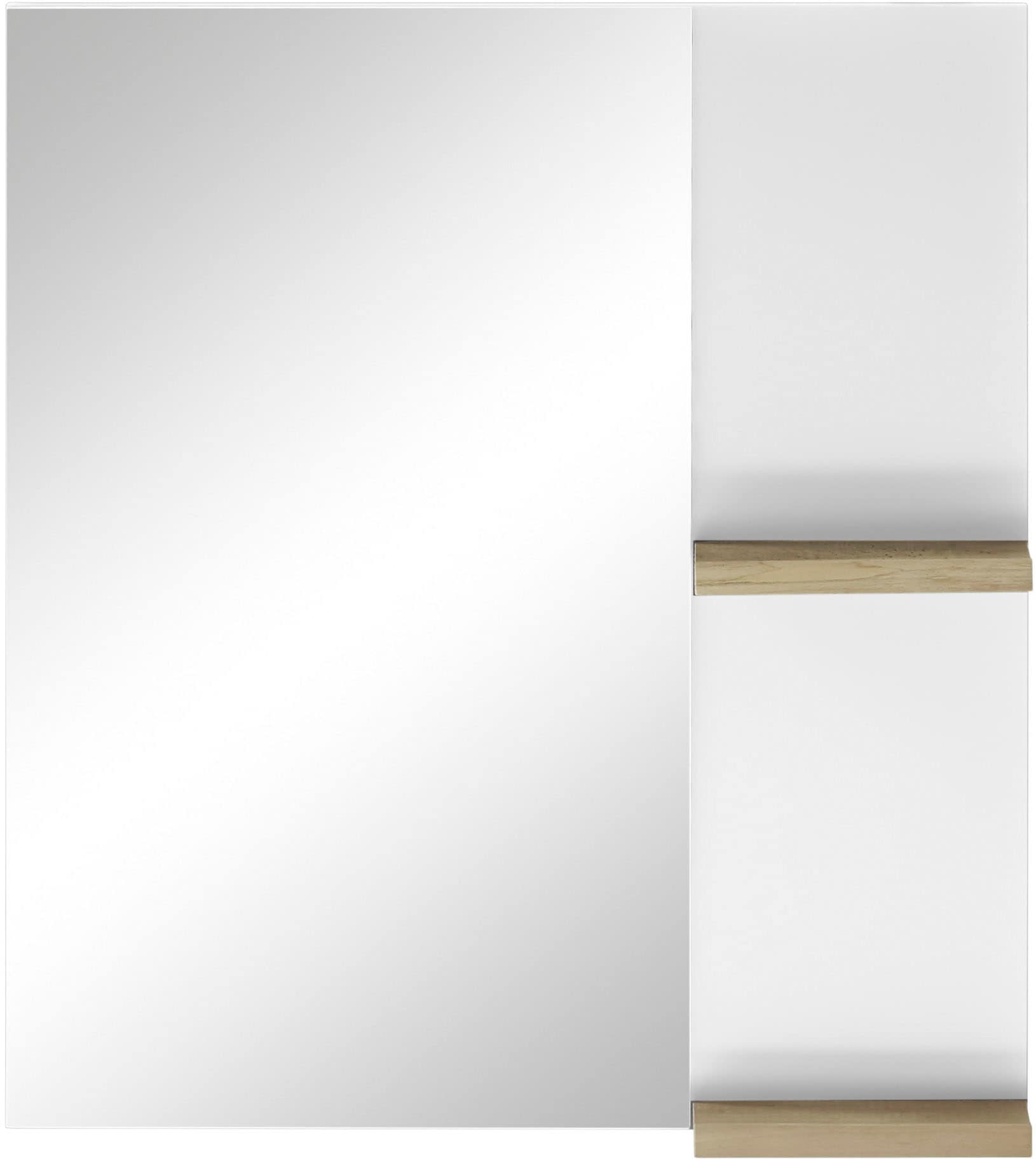 PLACES OF STYLE Miroir de salle de bain »SOLiD, Spiegel im modernen Design, Wandspiegel« in zwei Farben verfügbar, zwei Ablageböden