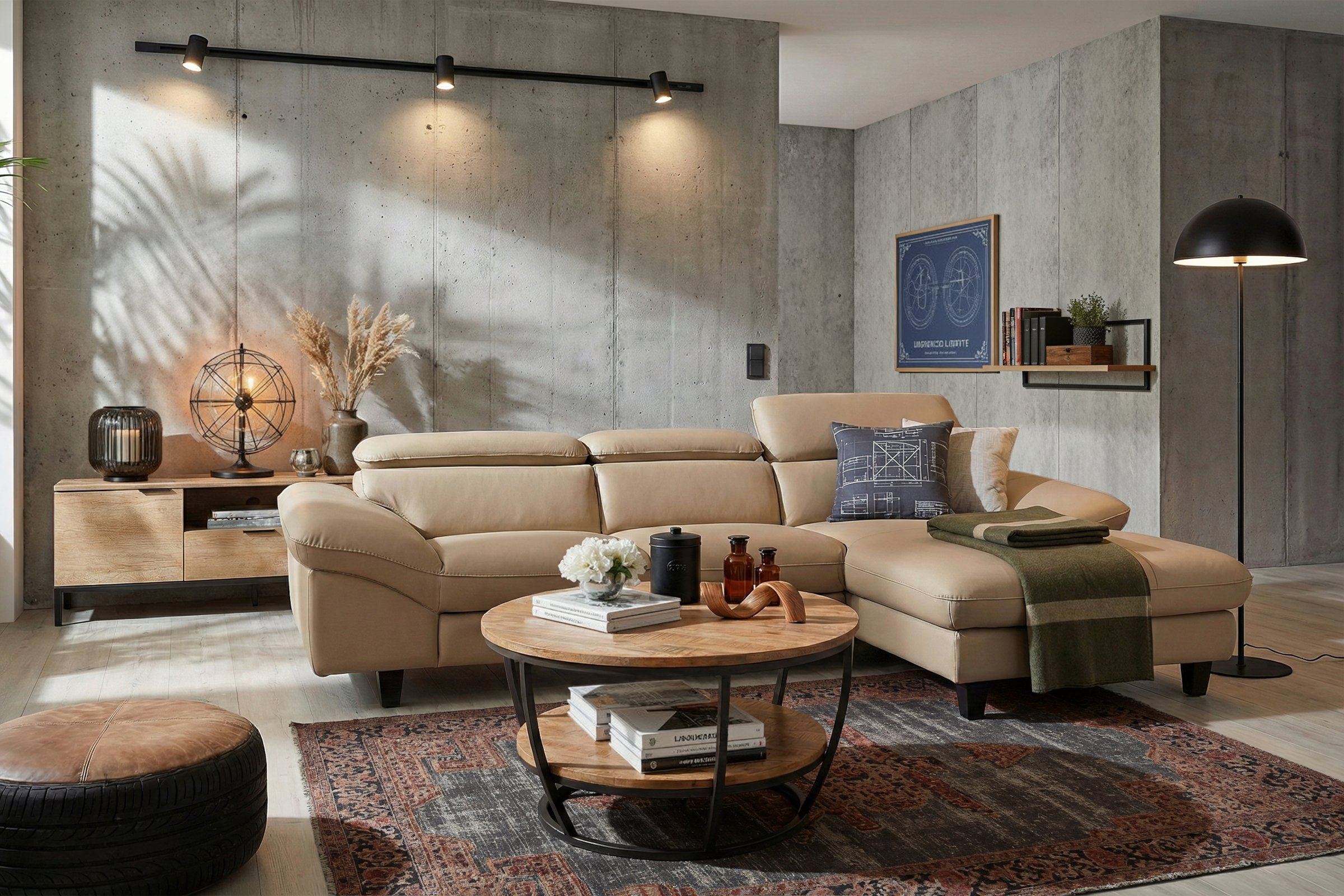 Home affaire Ecksofa »Pilot L-Form« mit Kopfteilverstellung, wahlweise mit Schlaffunktion & Bettkasten
