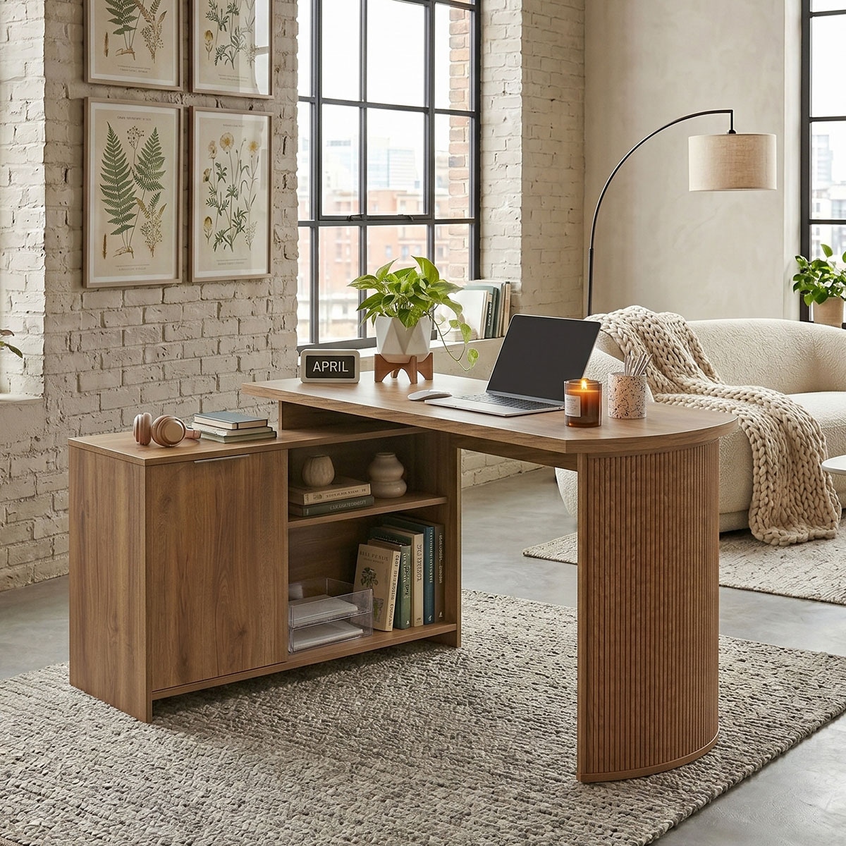 Jahnke Bureau d'angle »MOON C 14 E« Bureau d'angle, montage réversible, 2 compartiments, largeur : 140 cm