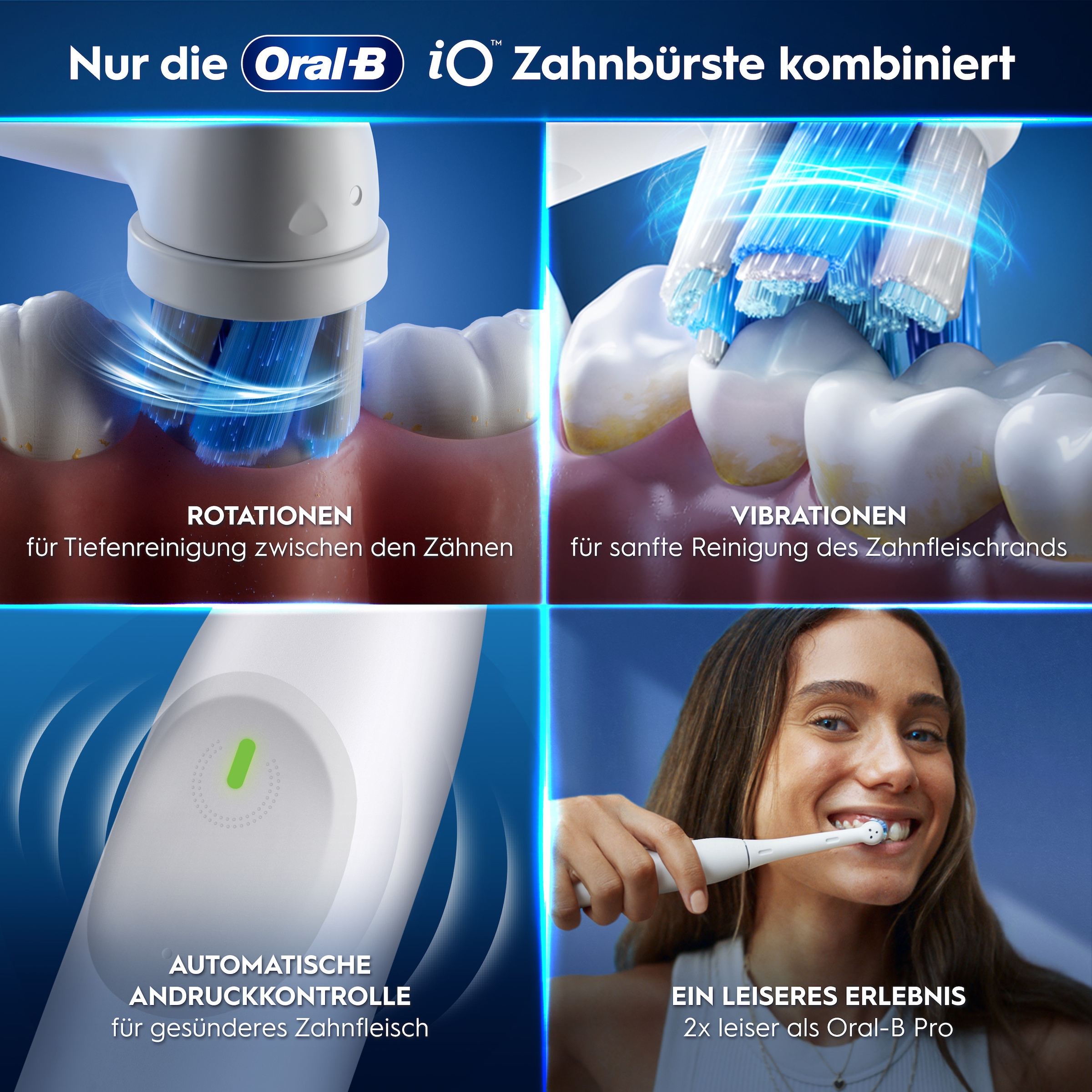 Oral-B Brosse à dents électrique »iO Series 2« 1 cuis Aufsteckbürsten pour un nettoyage ultime