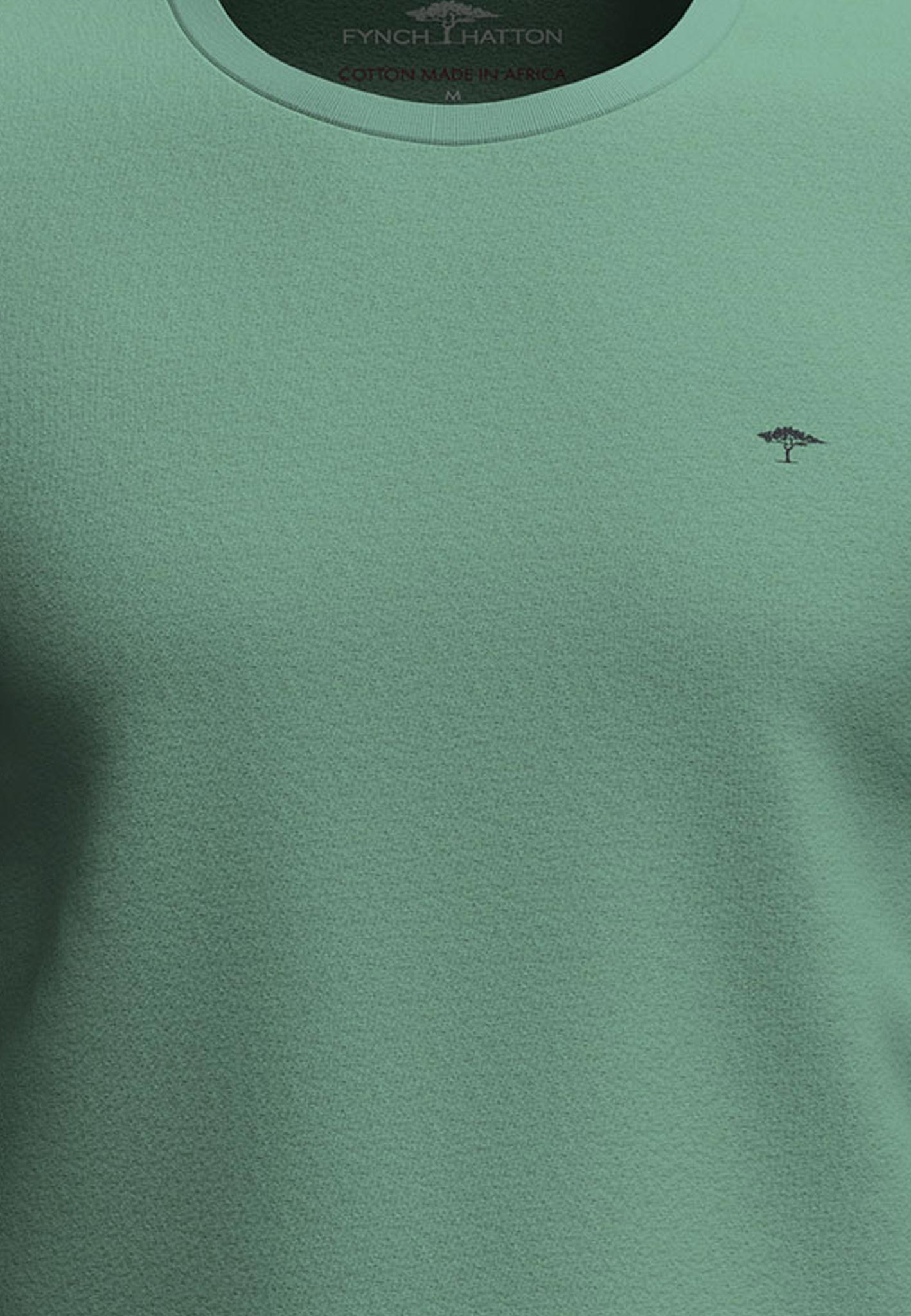 FYNCH-HATTON Rundhalsshirt unifarben, aus reiner Baumwolle