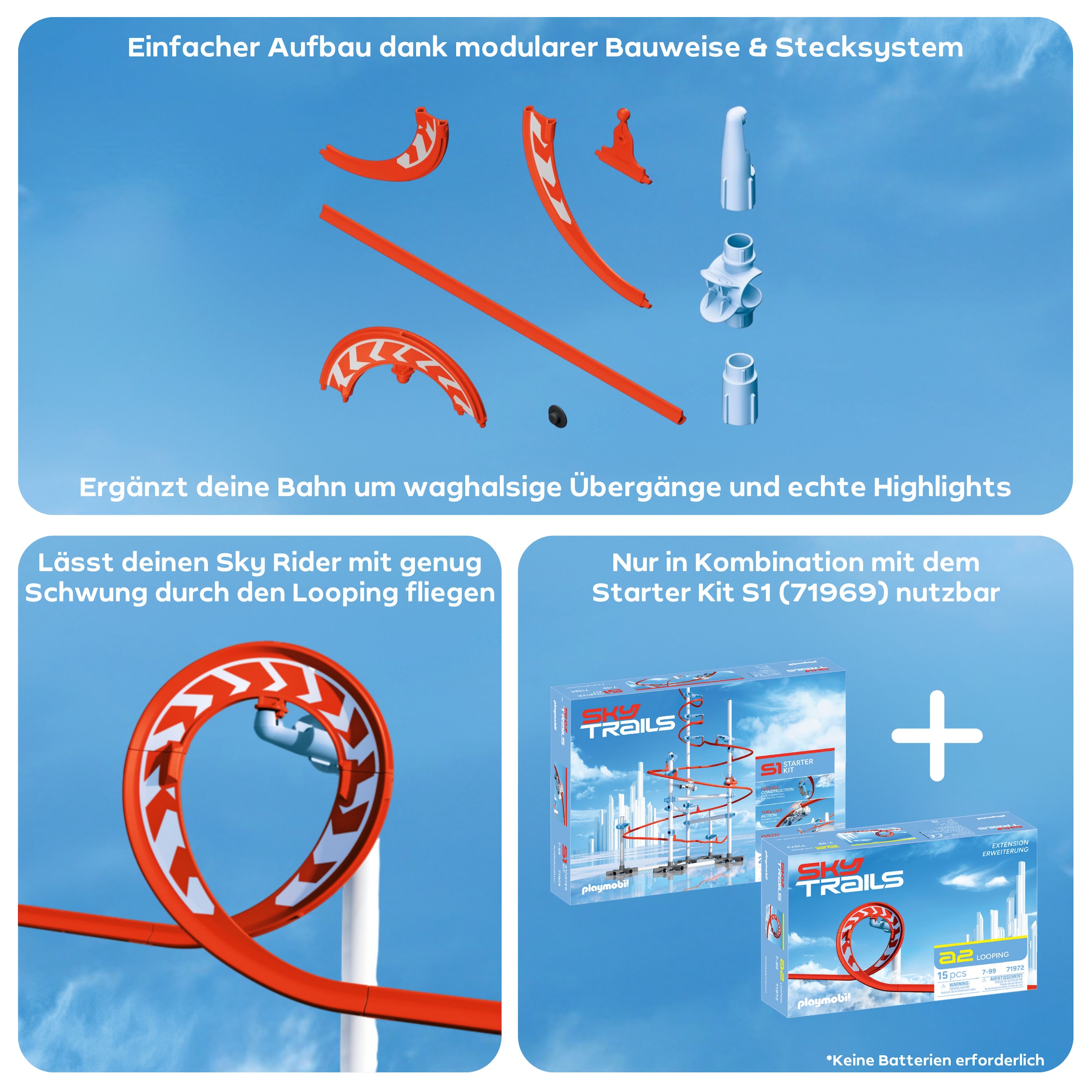 Playmobil® Jeu de construction »Looping a2 (71972), Sky Trails« Made in Europe