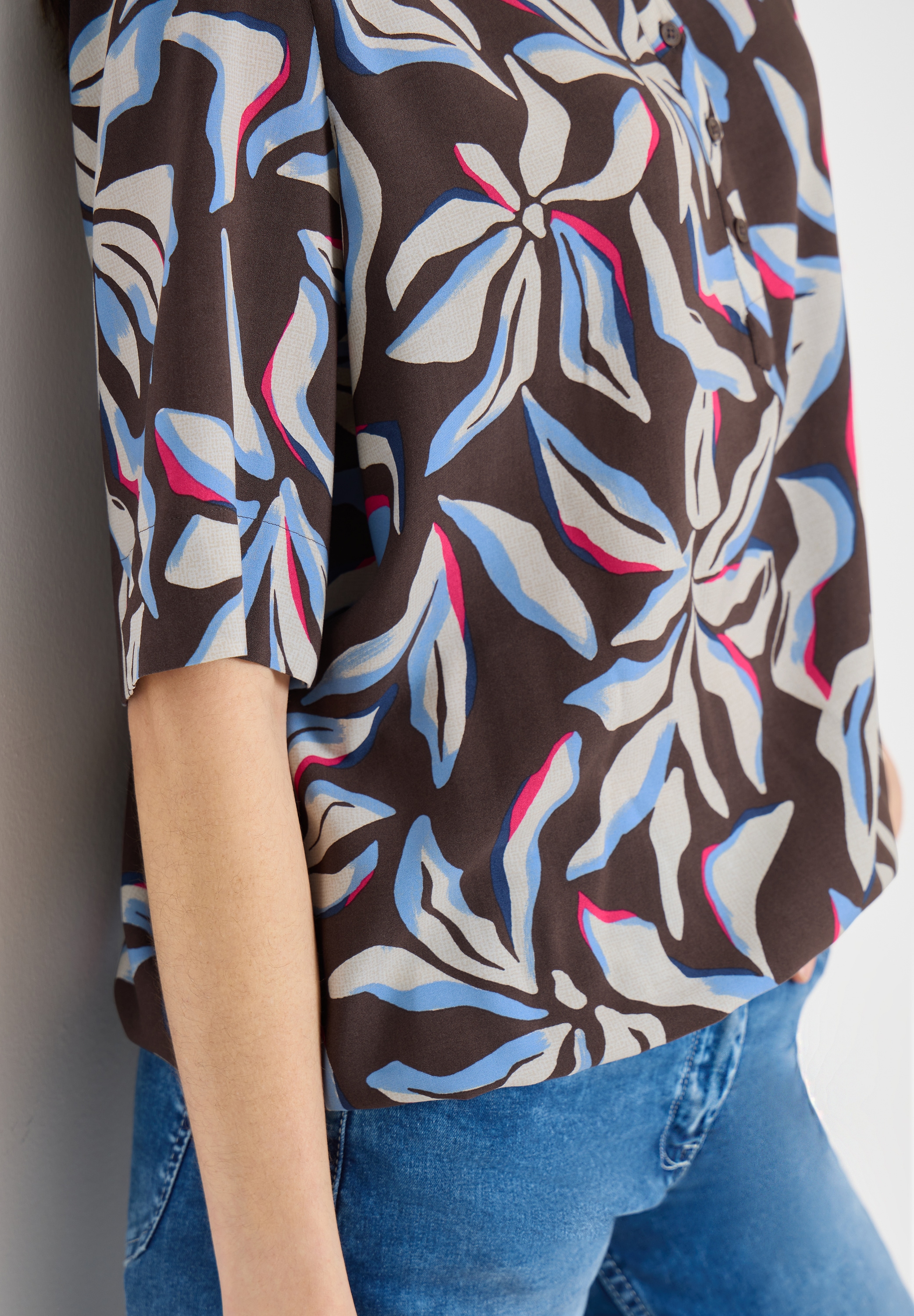 Cecil Blouse à pression Sommerbluse mit floralem Muster