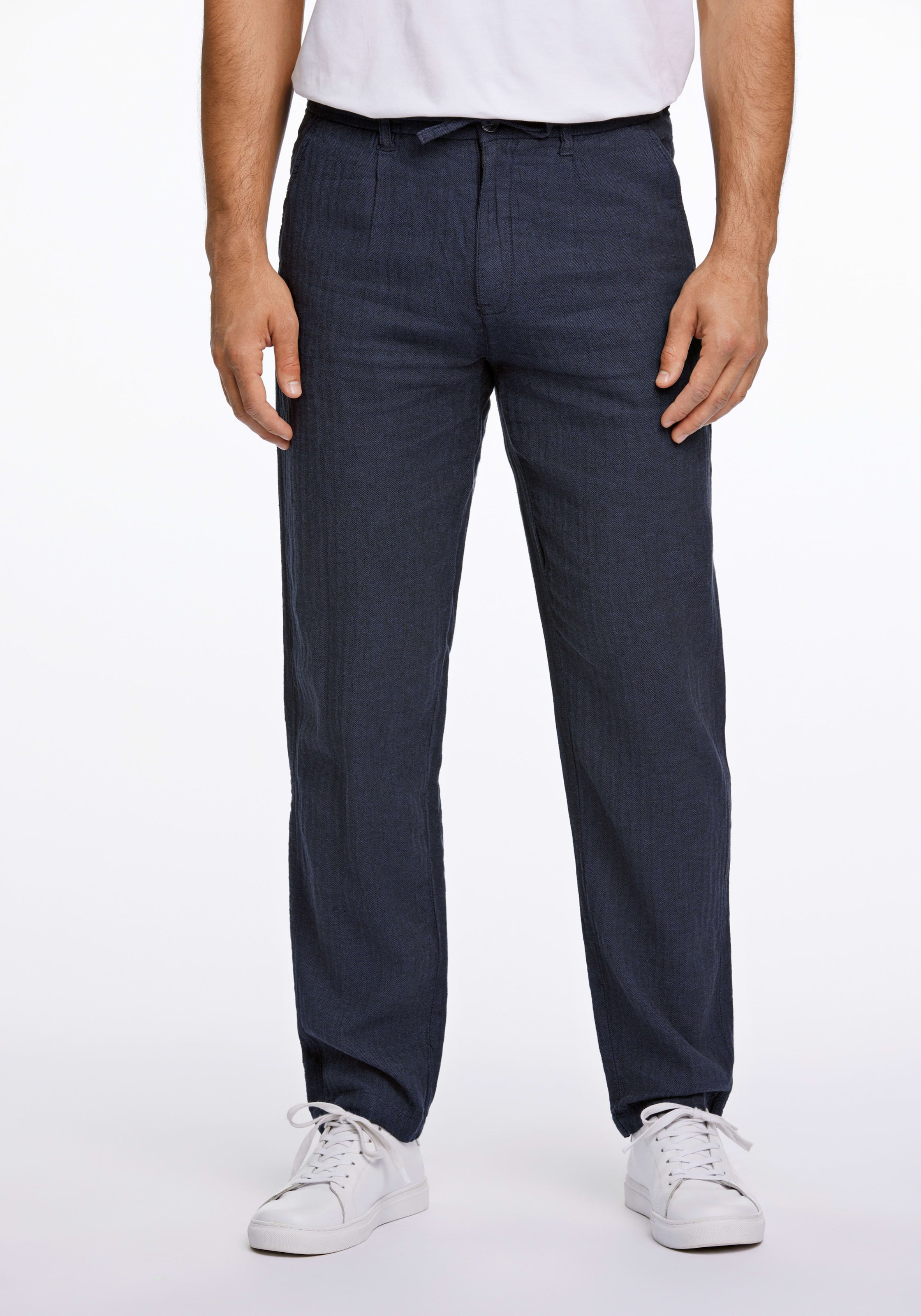 LINDBERGH Pantalon en lin  mit Kordelzug und elastischem Bund