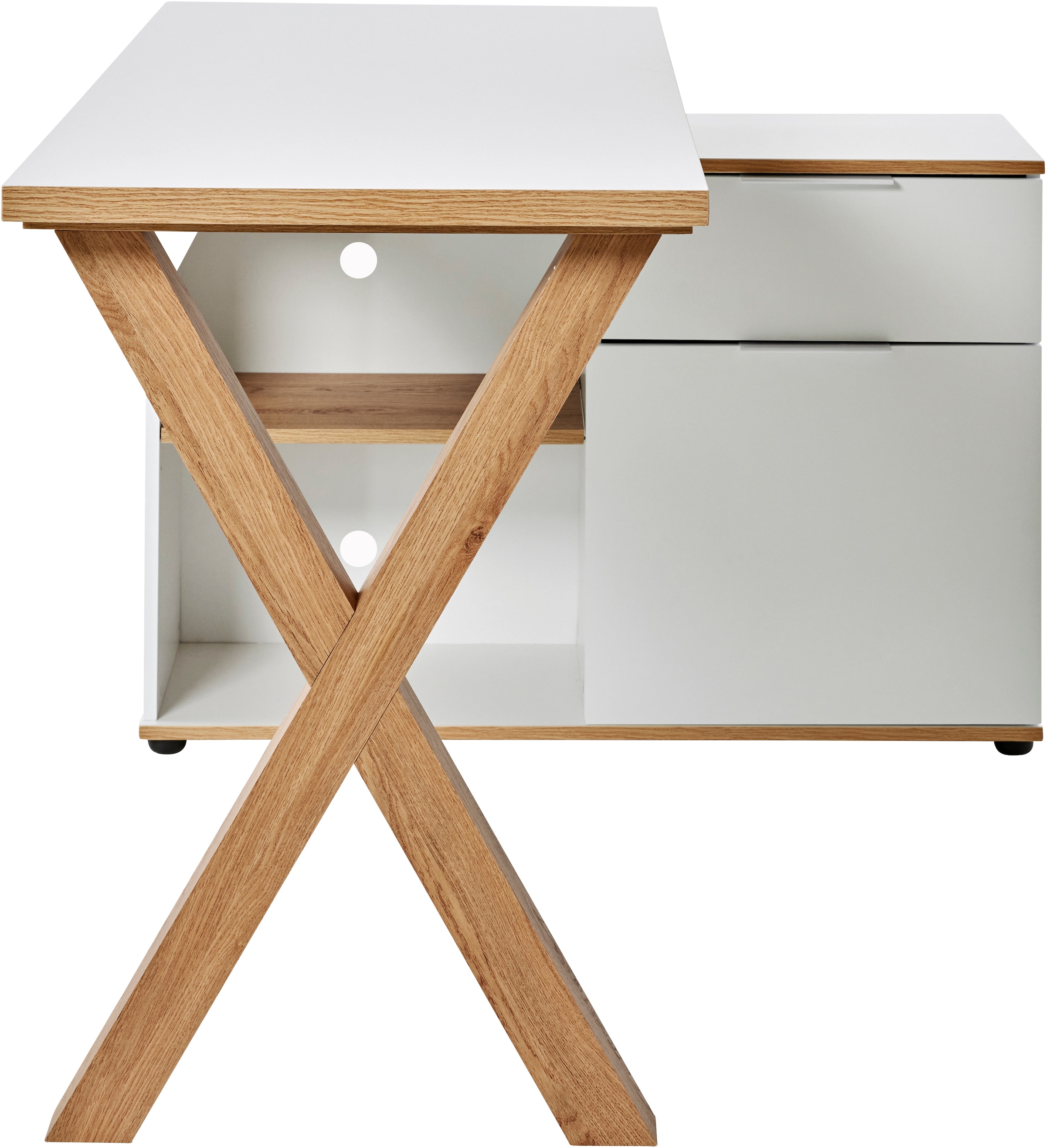 Jahnke Bureau d'angle »X-CLUB C 40 E« 1 cuis tlg. bureau d'angle, montage réversible, piètement en X