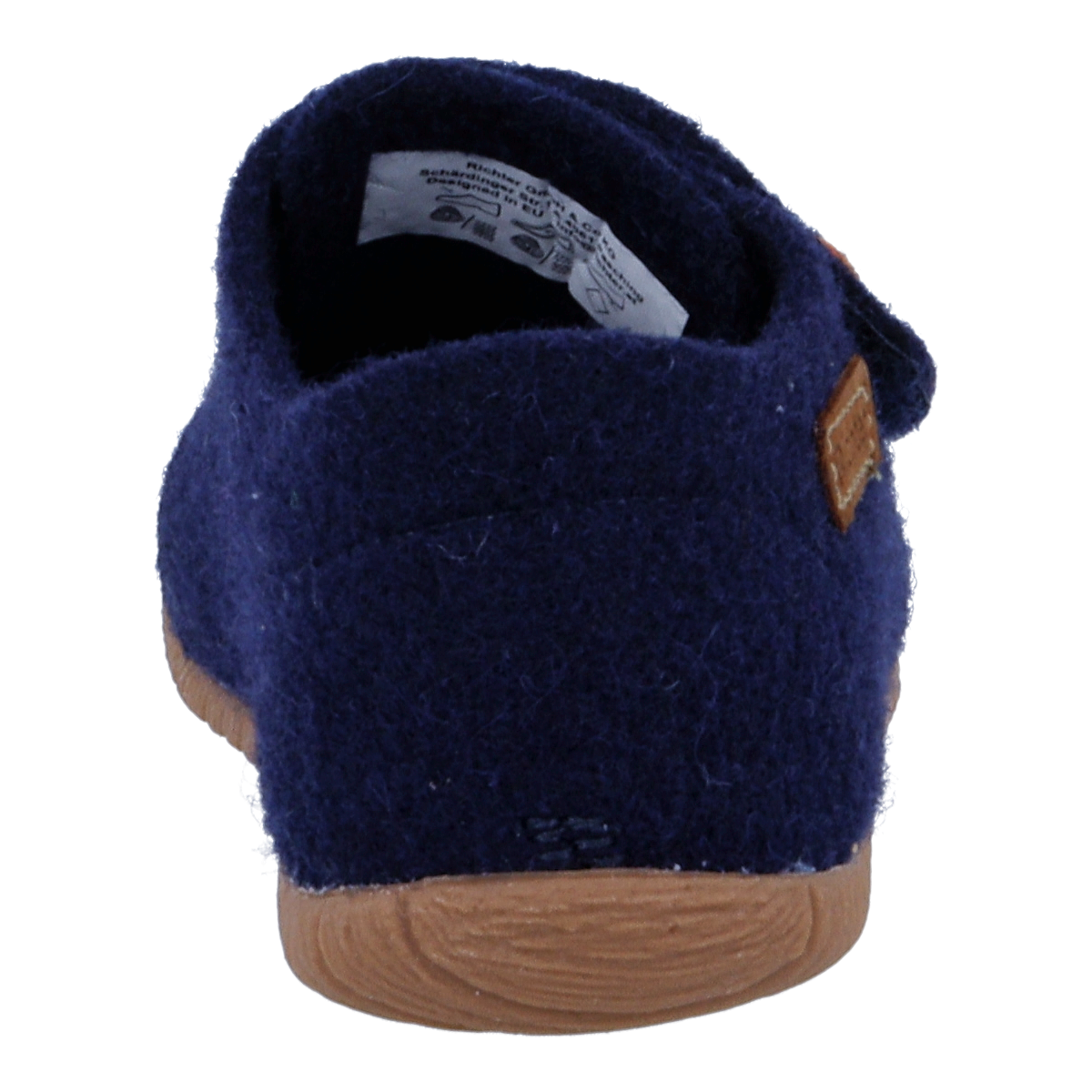 Richter Chausson »Filzi (Felt)«  chaussure à scratch avec écusson, gabarit de taille à télécharger
