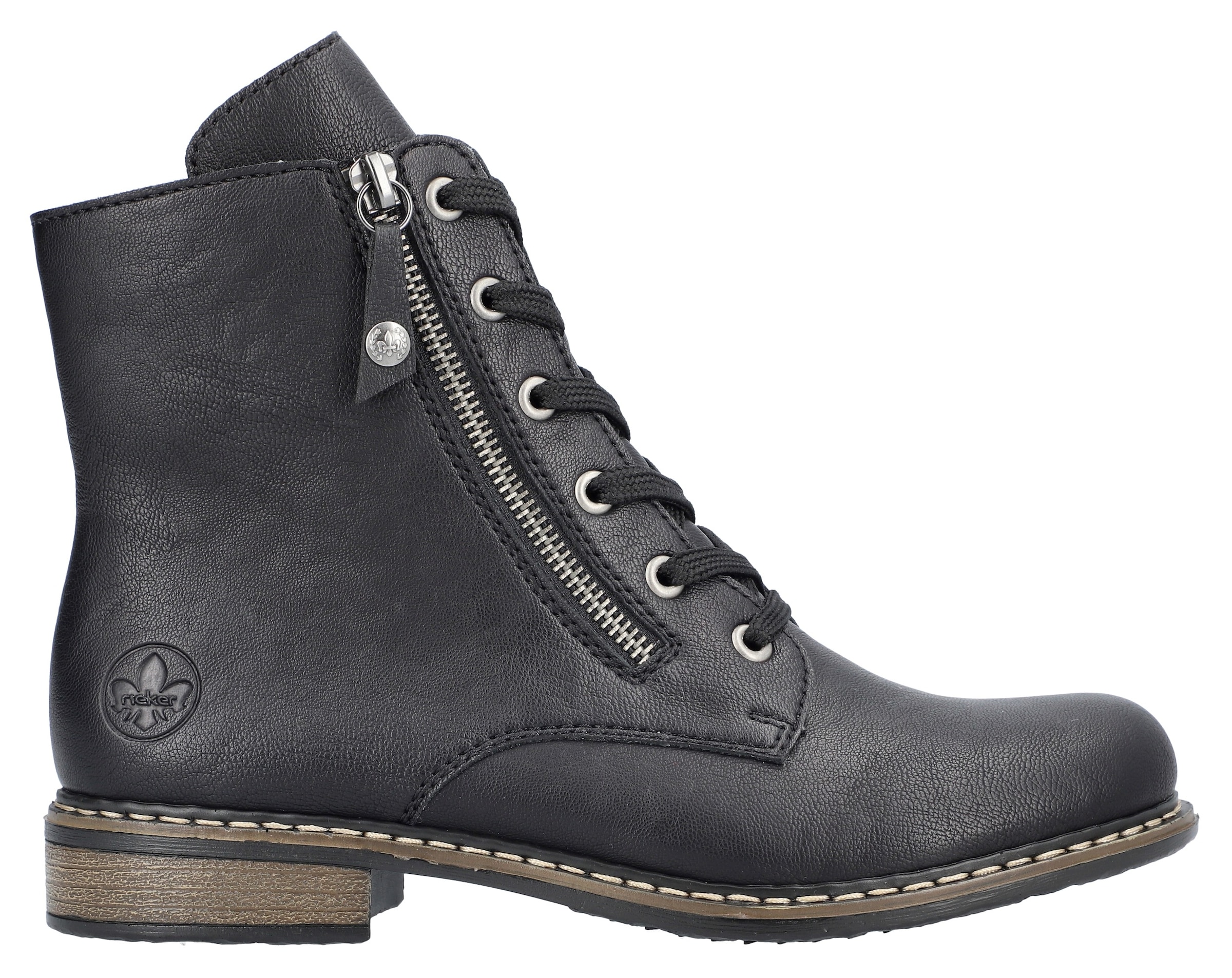 Rieker Stiefelette  Schnürstiefelette, Schnürboots mit Reissverschluss an der Aussenseite