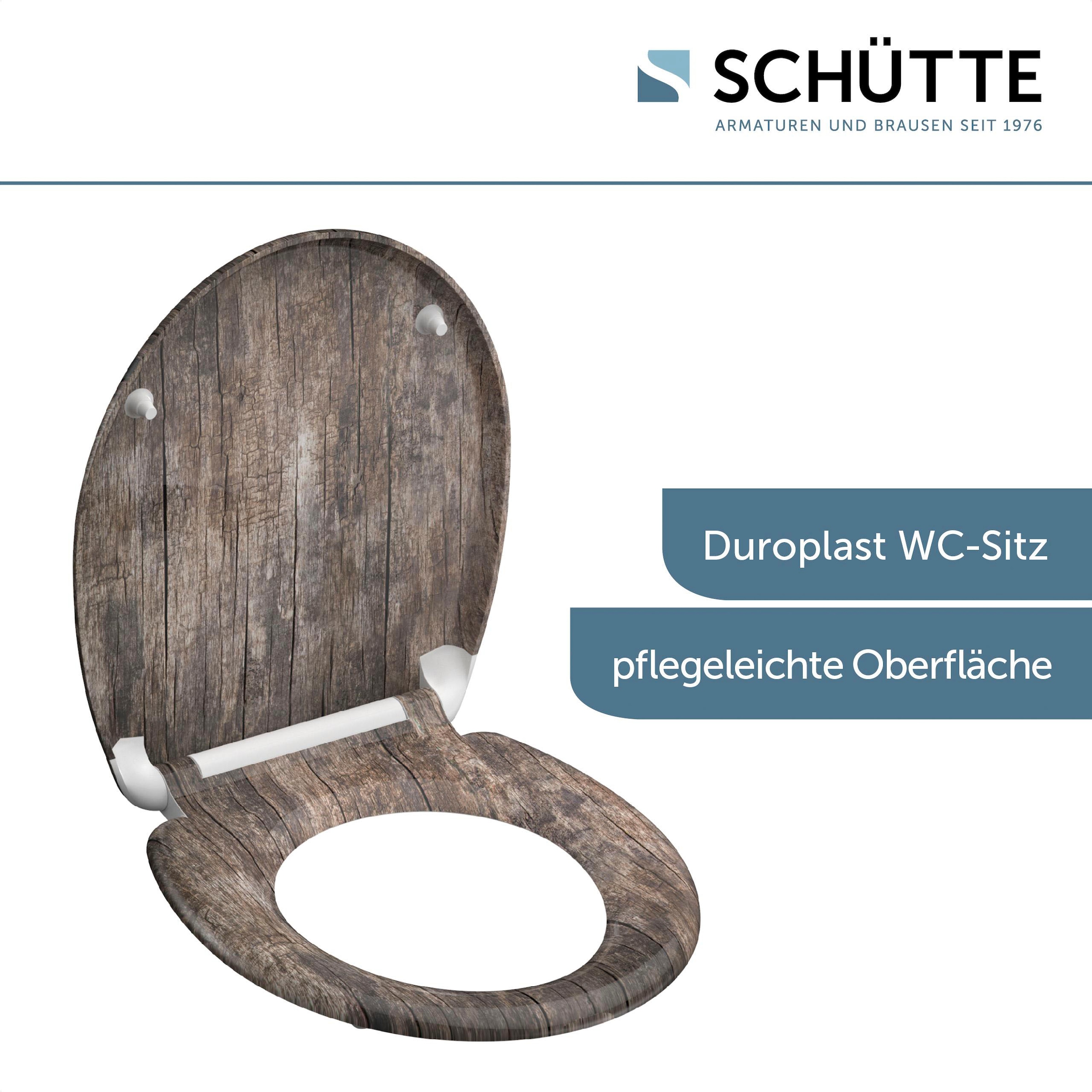 Schütte WC-Sitz »Old Wood« Duroplast, mit Absenkautomatik und Schnellverschluss