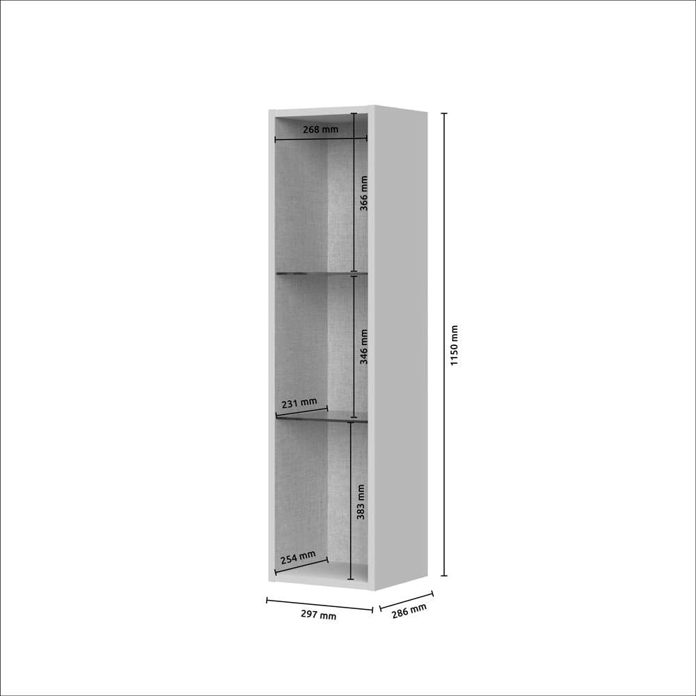 GOODproduct Vitrine suspendue »Opera, Wandschrank, Schwebendes Design für modernen Wohnraum« laqué UV, fonction Soft Close, montage mural