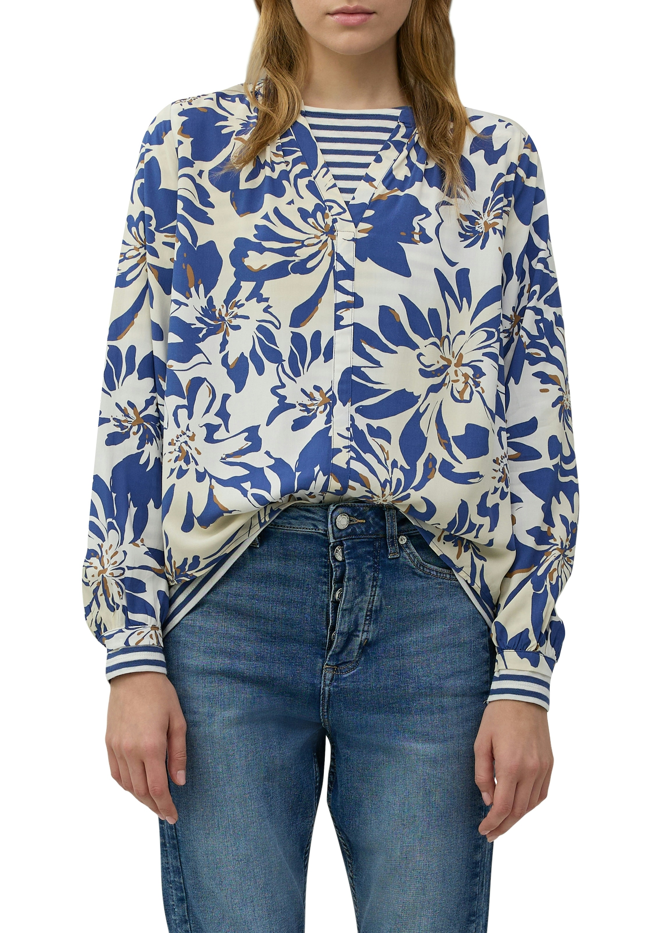 s.Oliver Klassische Bluse mit All-Over Print