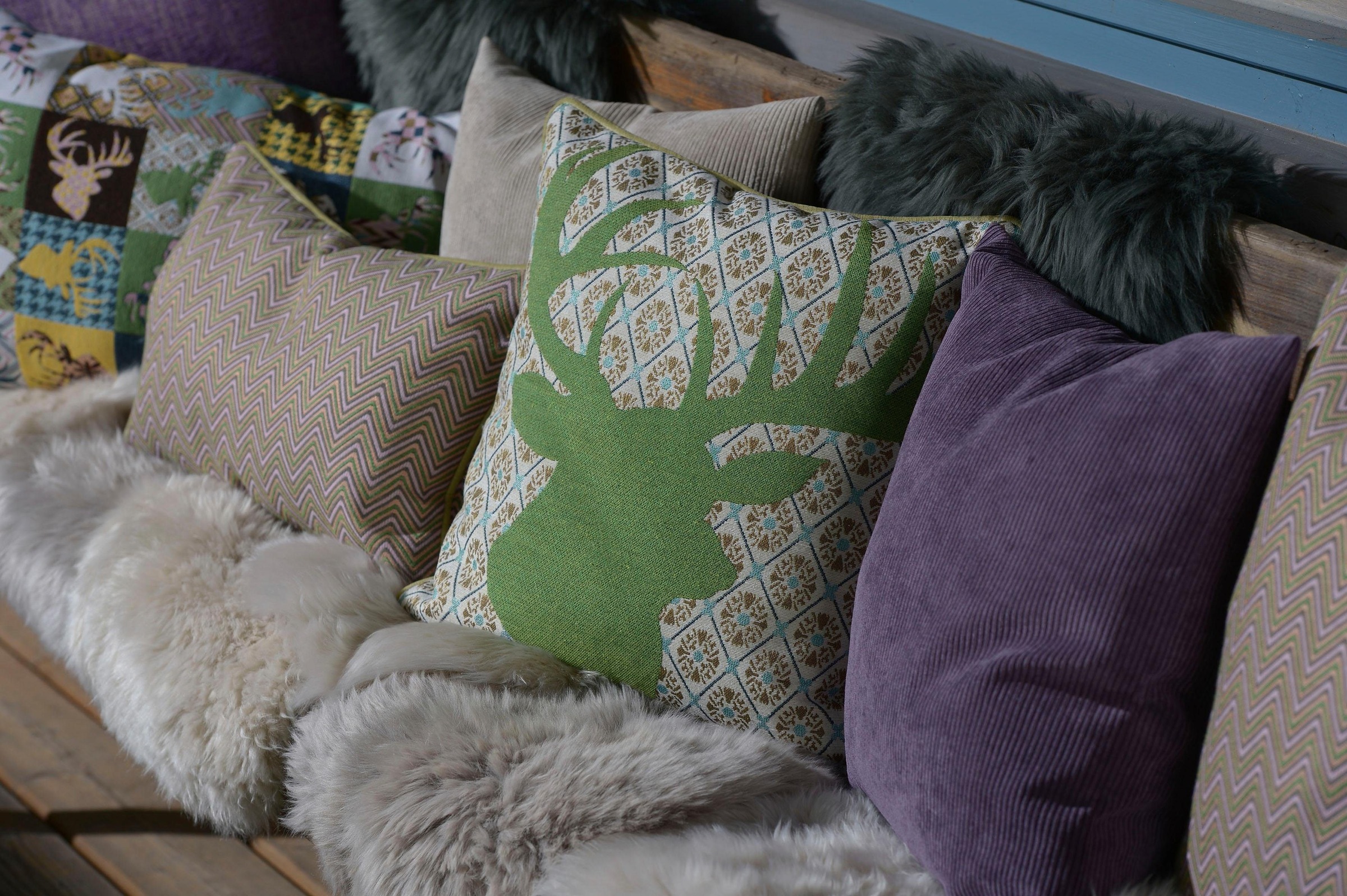 H.O.C.K. Coussin décoratif »Harry Leola« im Zick-Zack-Design, Kissenhülle mit Füllung, 1 Stück