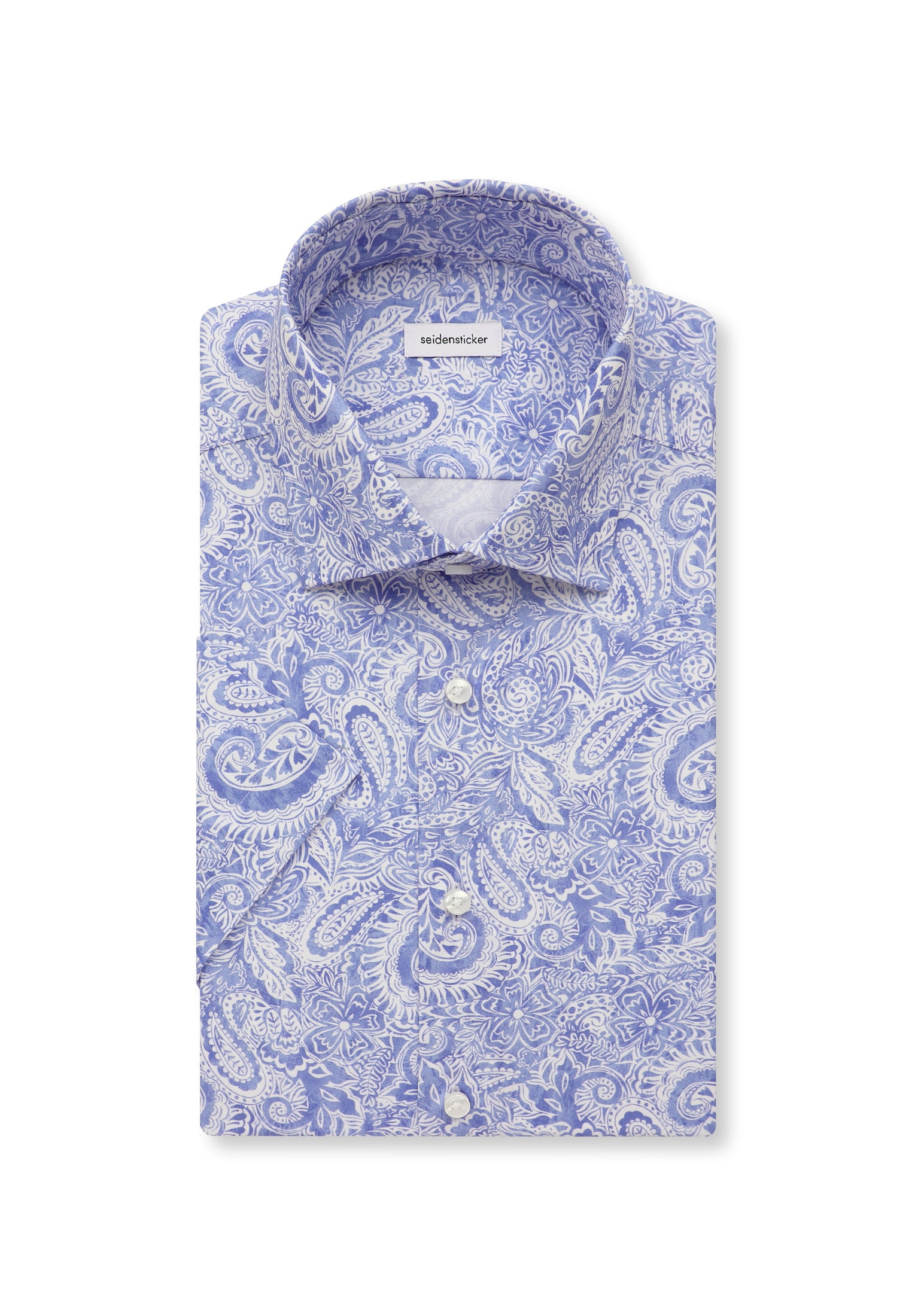seidensticker Businesshemd »Regular«, Regular Kurzarm Kentkragen Paisley
