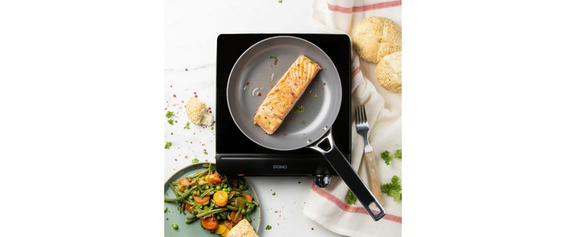 Domo Einzelkochplatte »DO30111KP 1250 W« Keramische Kochplatte