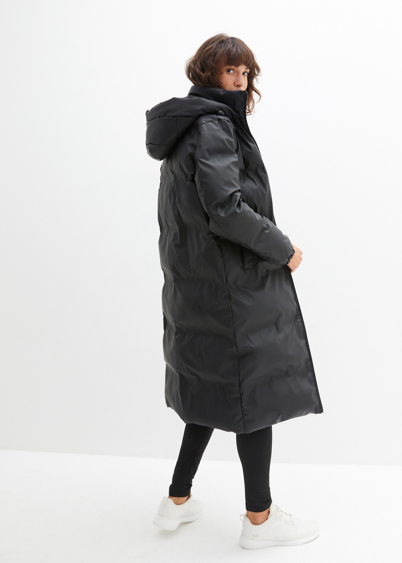 bonprix Manteau de pluie mit 2-Wege-Reissverschluss, Oversize-Passform, mit Stehkragen