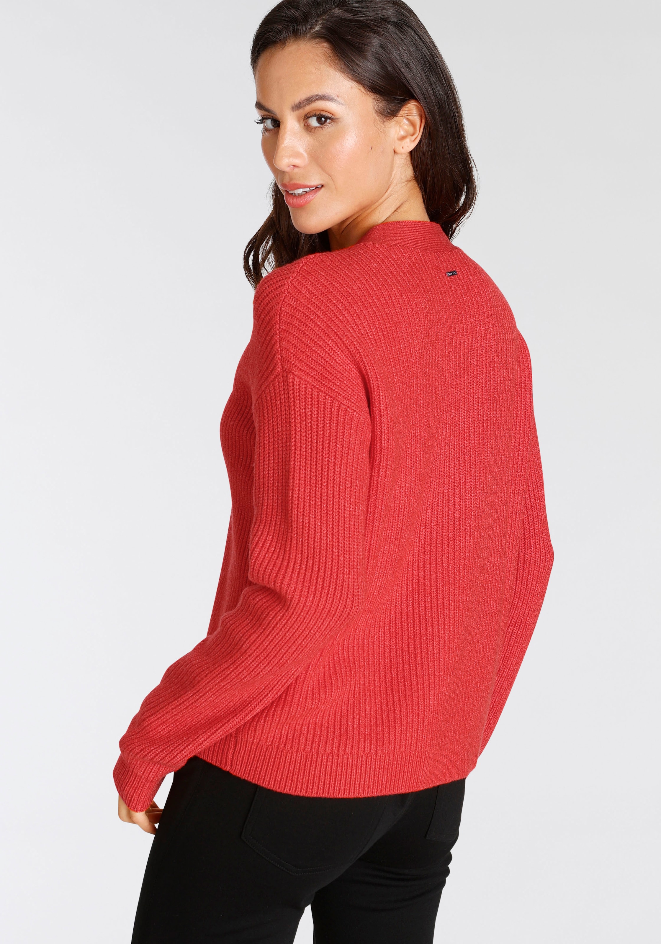 Laura Scott Strickjacke Grobstrick - in modischer Kurzform