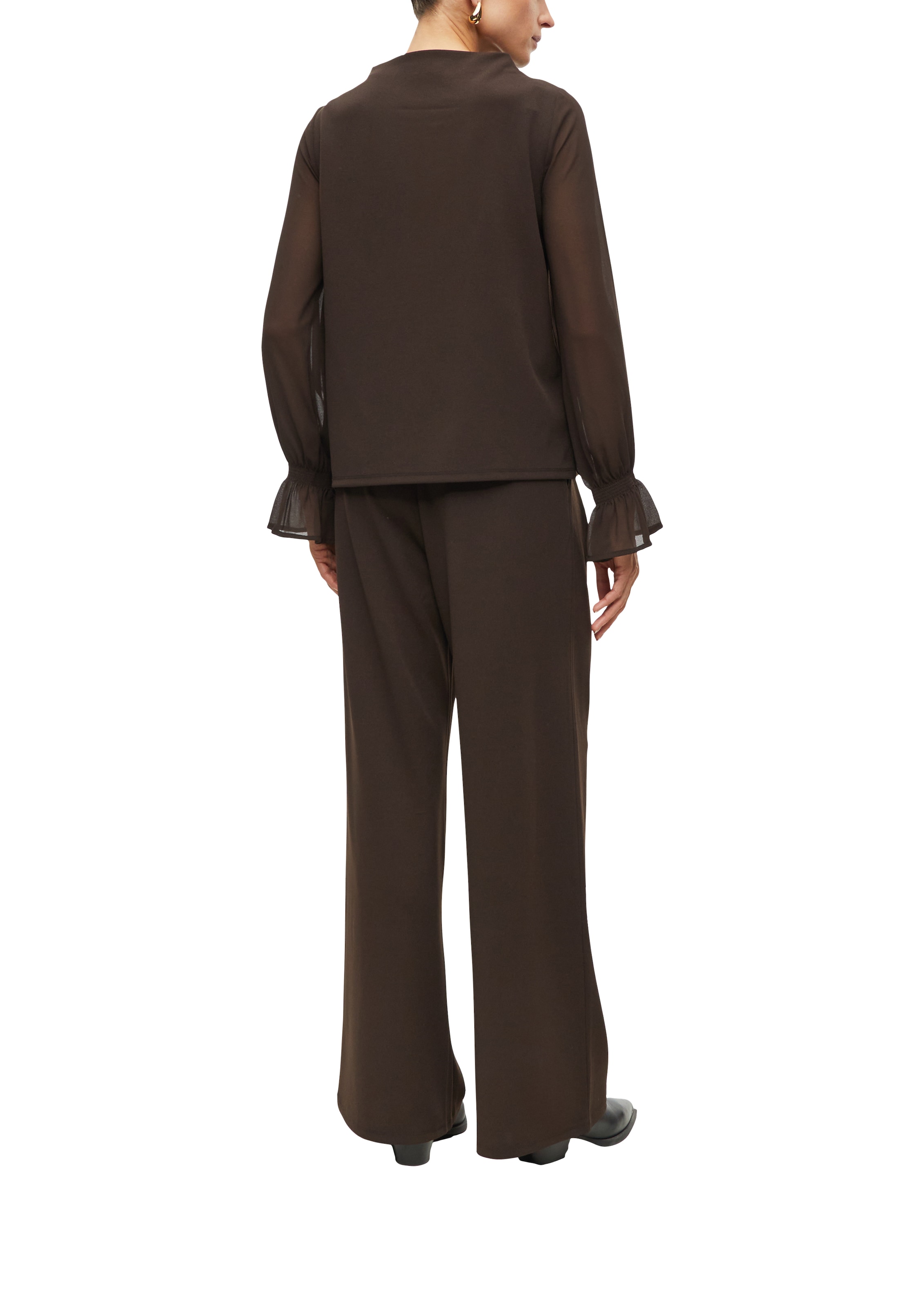s.Oliver BLACK LABEL Blouse à manches longues Chiffonärmel mit Rüschenabschluss