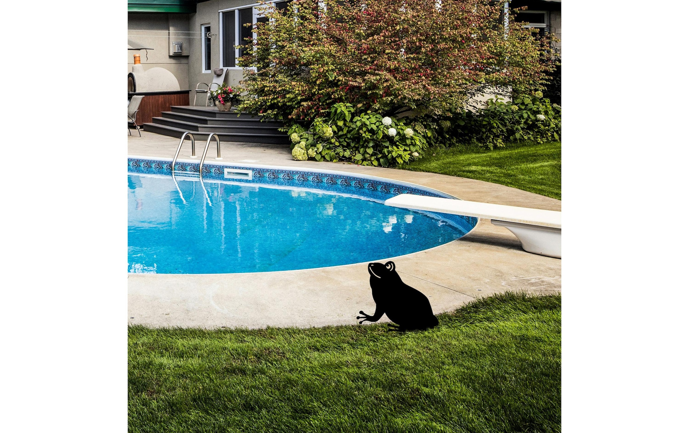   Fiches de jardin »Wallxpert Frosch 34 x 22 cm«