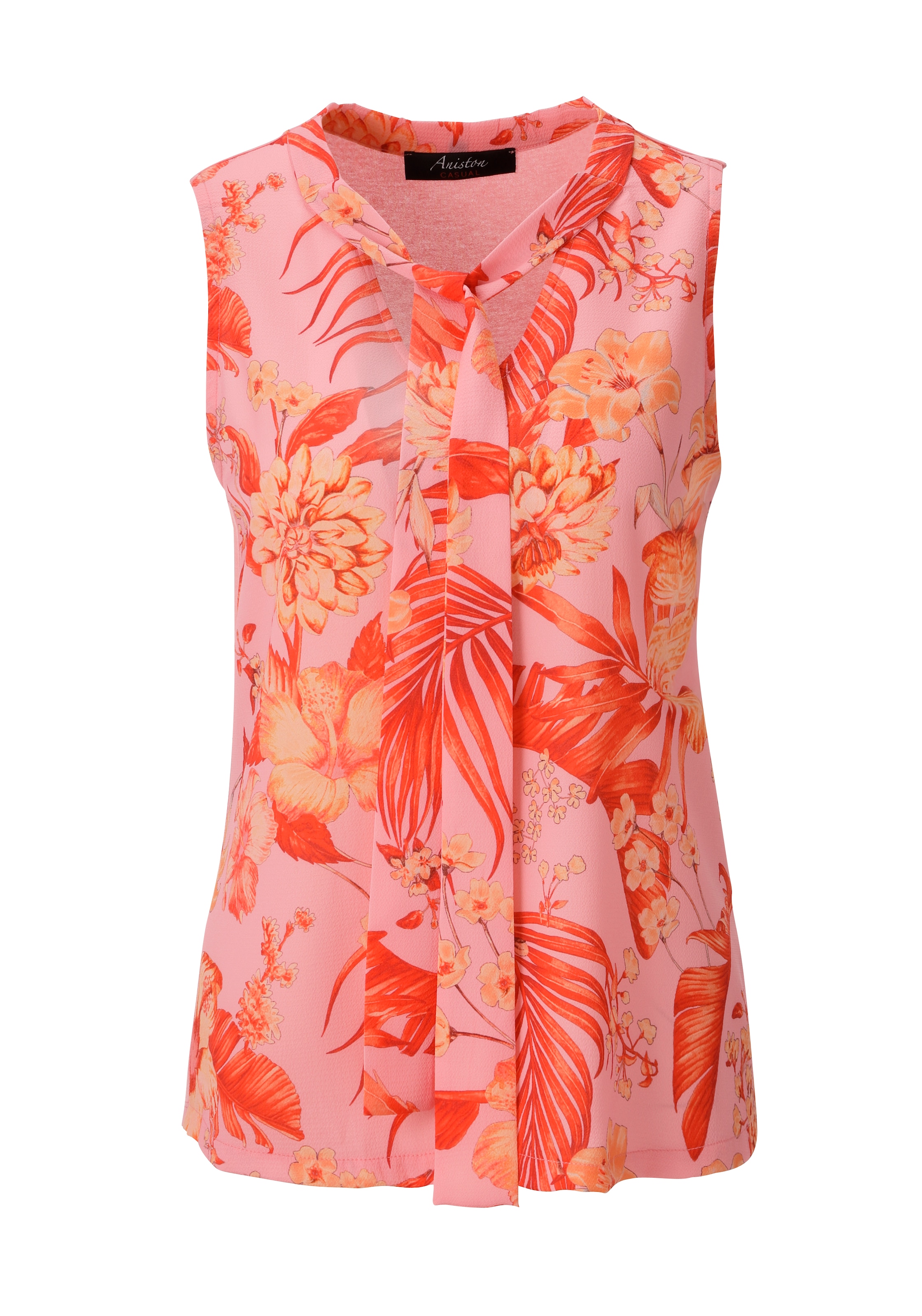 Aniston CASUAL Top chemisier mit farbharmonischen Blumen und Blättern bedruckt - NEUE KOLLEKTION