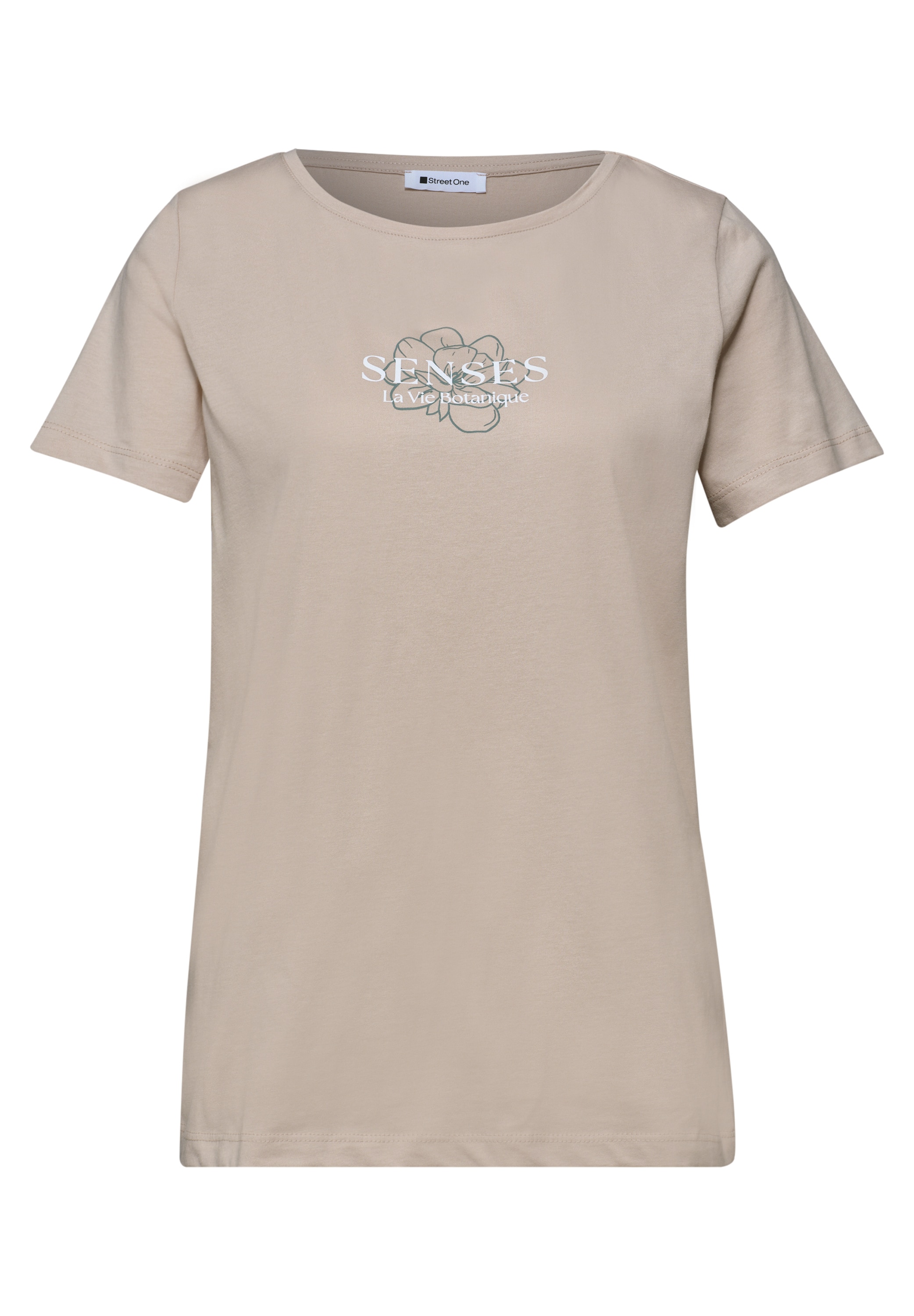 STREET ONE Kurzarmshirt Sommershirt mit Wording Artwork