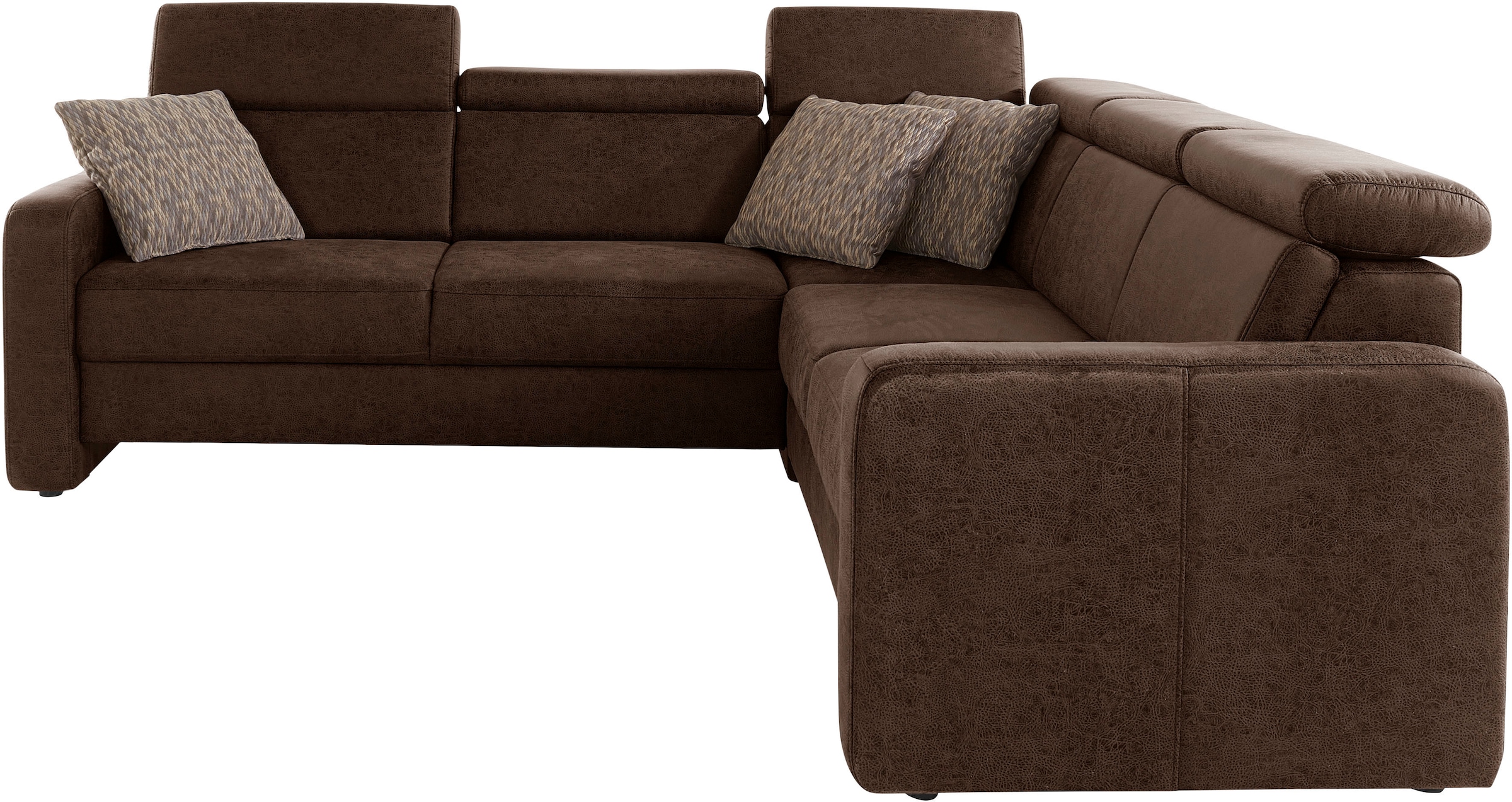 sit&more Canapé d'angle »Bologna L-Form« Kopfteilverstellung, wahlweise mit Bettfunktion und Schubkasten