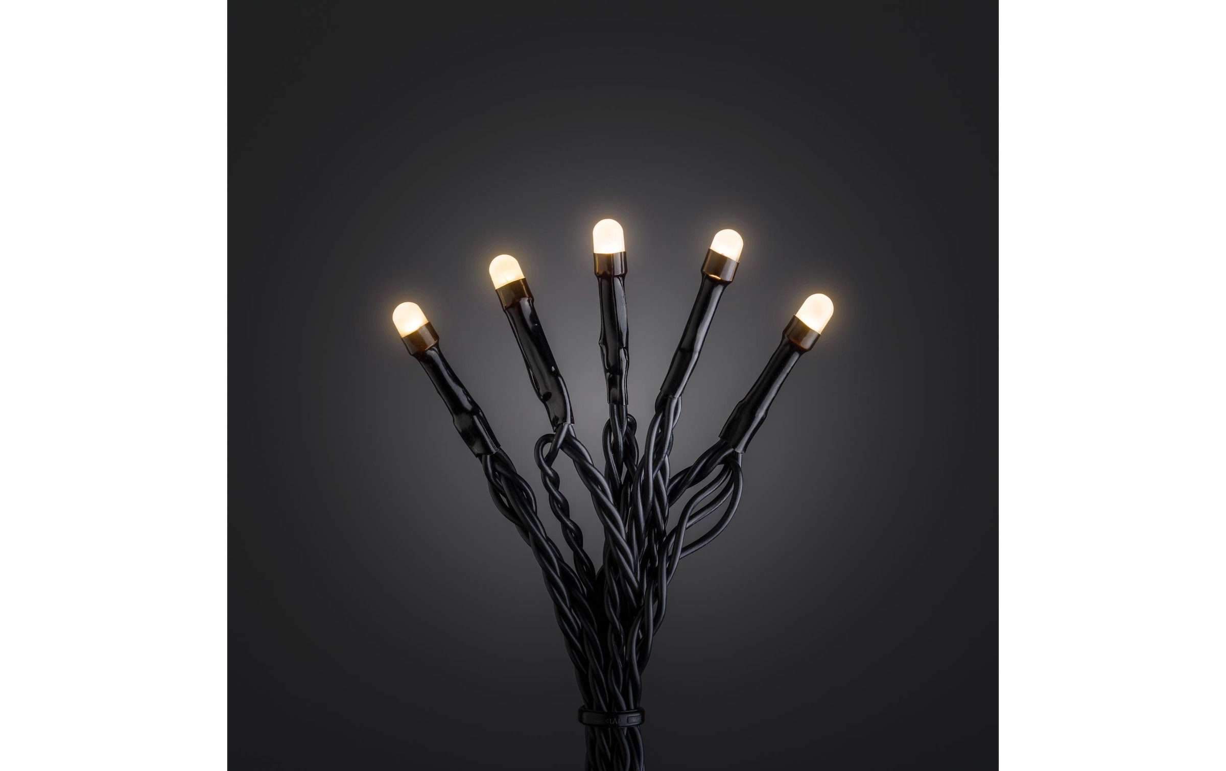 KONSTSMIDE LED-Lichterkette »Solar 200 LEDs Schwarz« 200 Stk.-flammig