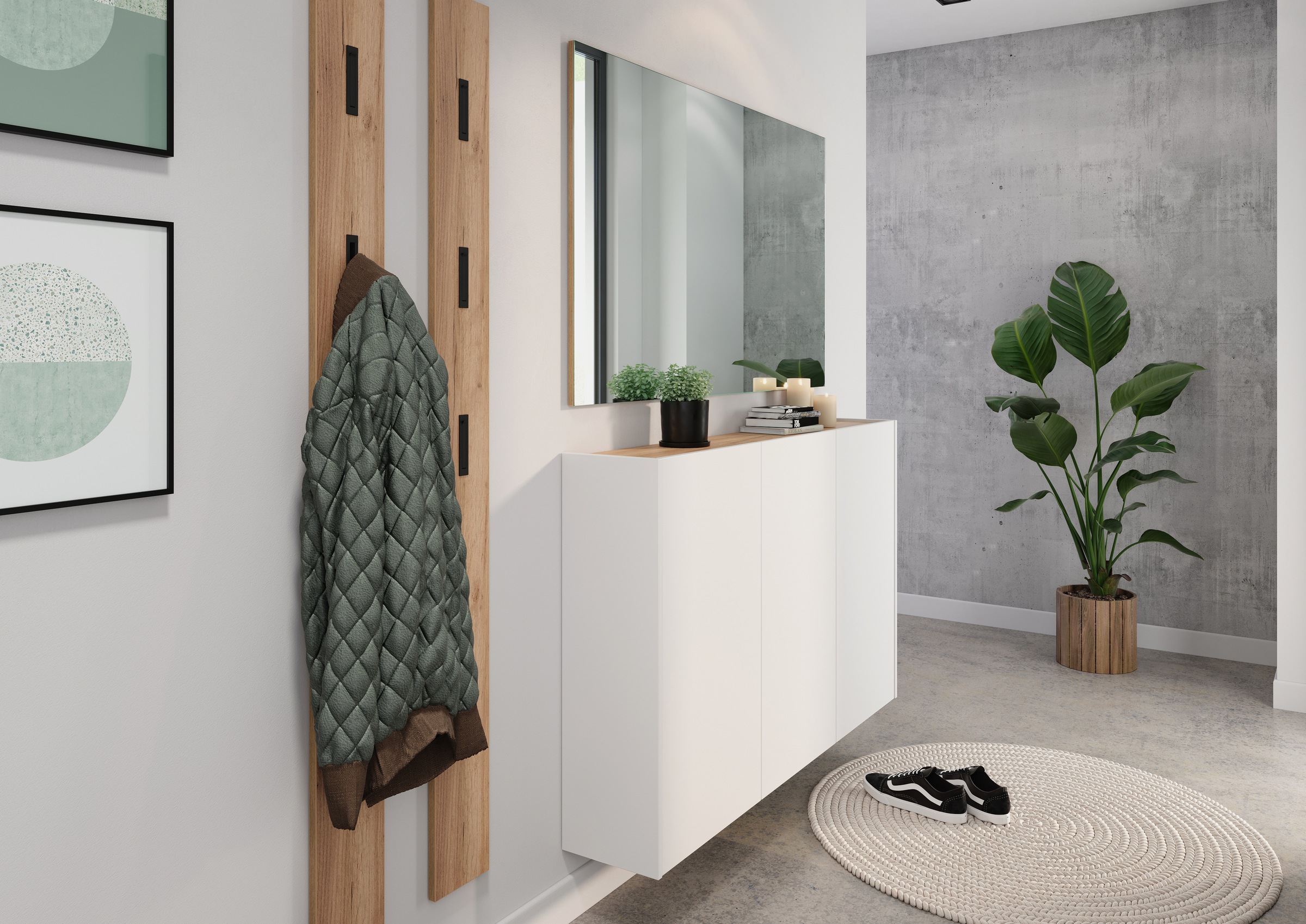 GERMANIA Mehrzweckschrank »GW-Libbiano« 1 Stk. tlg. , ideal für schmale Flure, Breite 138 cm, in 3 verschiedenen Höhen