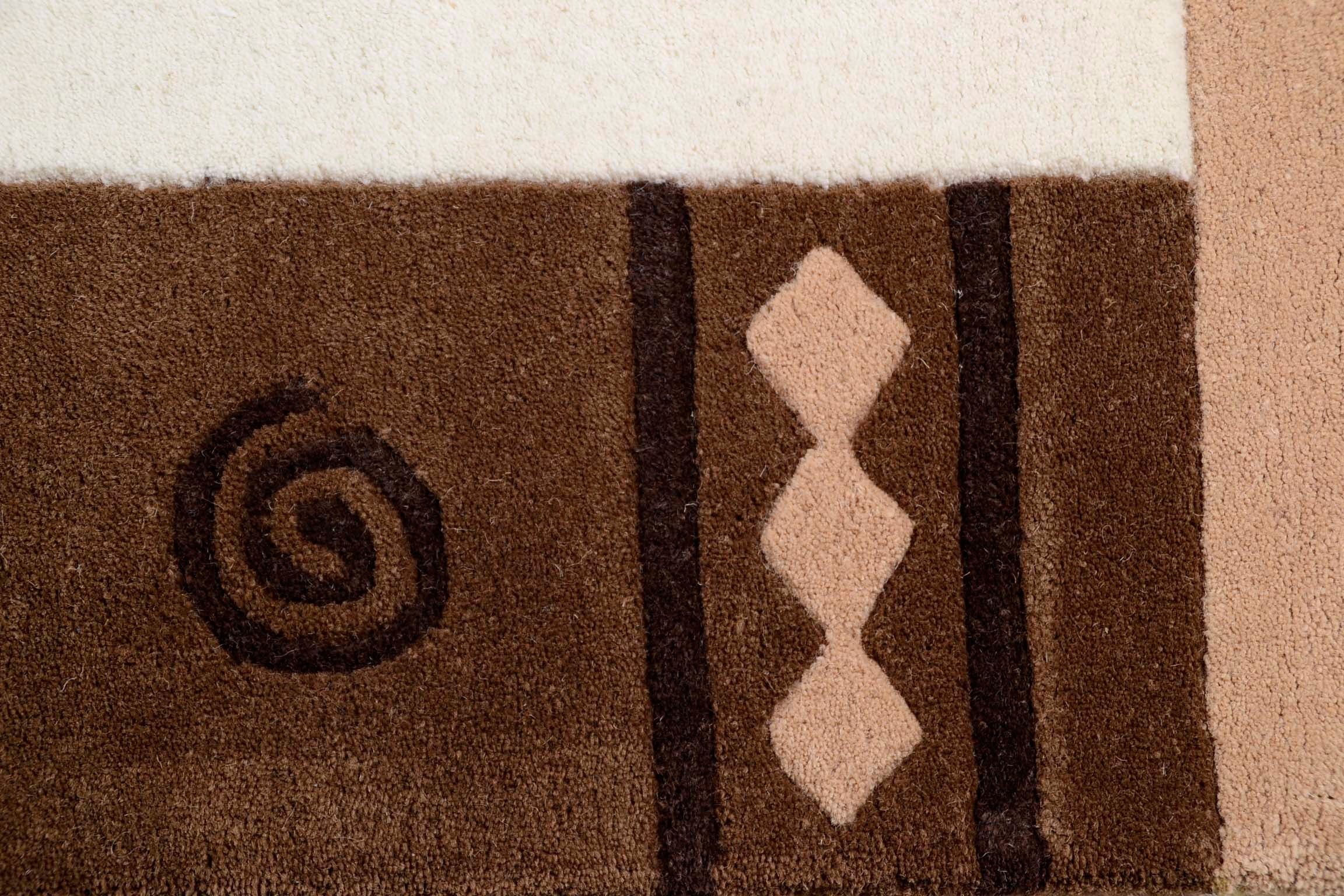 THEKO Wollteppich »Ambadi« achteckig 14 mm Höhe reine Schurwolle, handgetuftet, mit Bordüre, modern