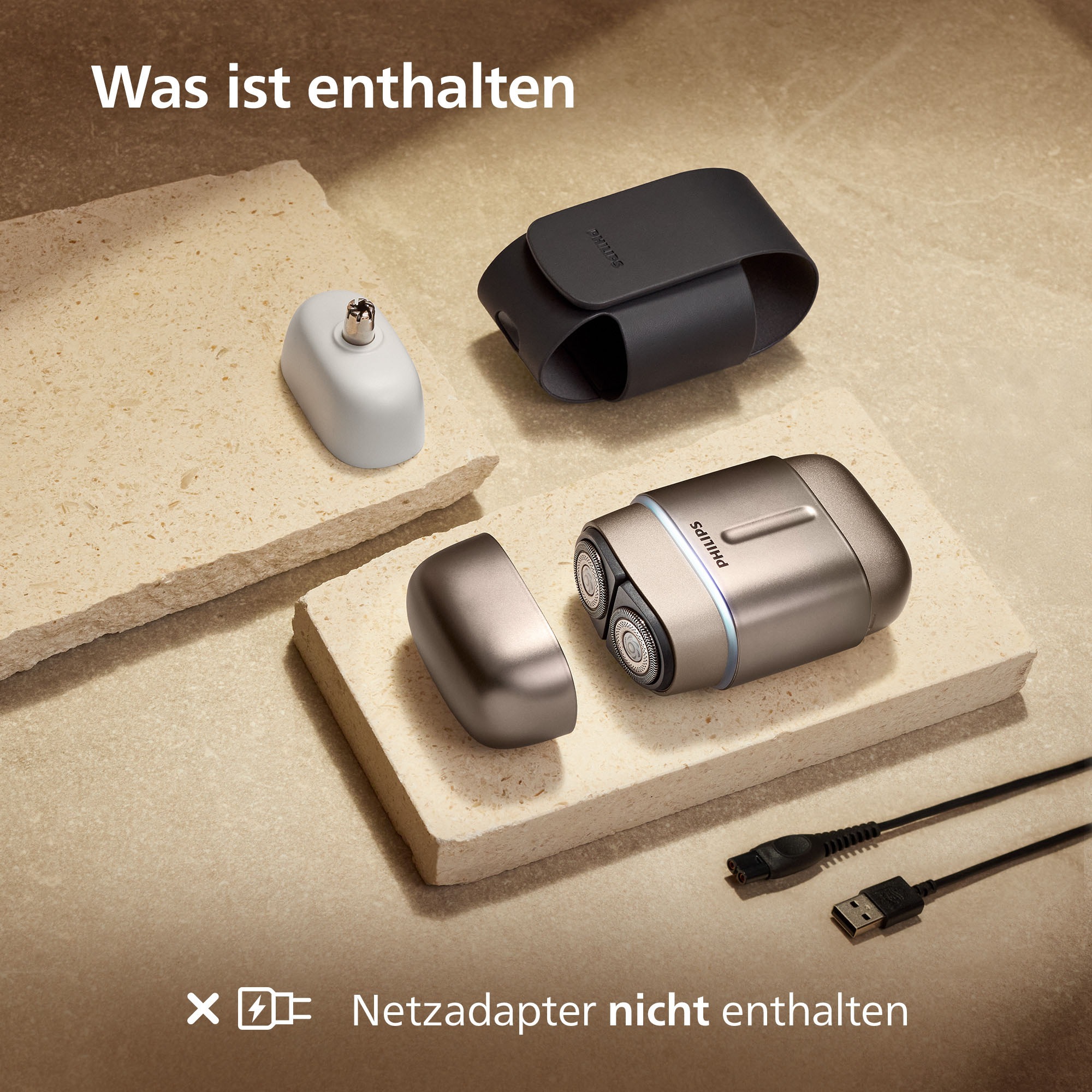 Philips Rasoirs électriques »S791/06« 1 cuis Aufsätze mit Dual SteelPrecision Klingen, 4D Flex Heads, inkl. Nasenhaartrimmer