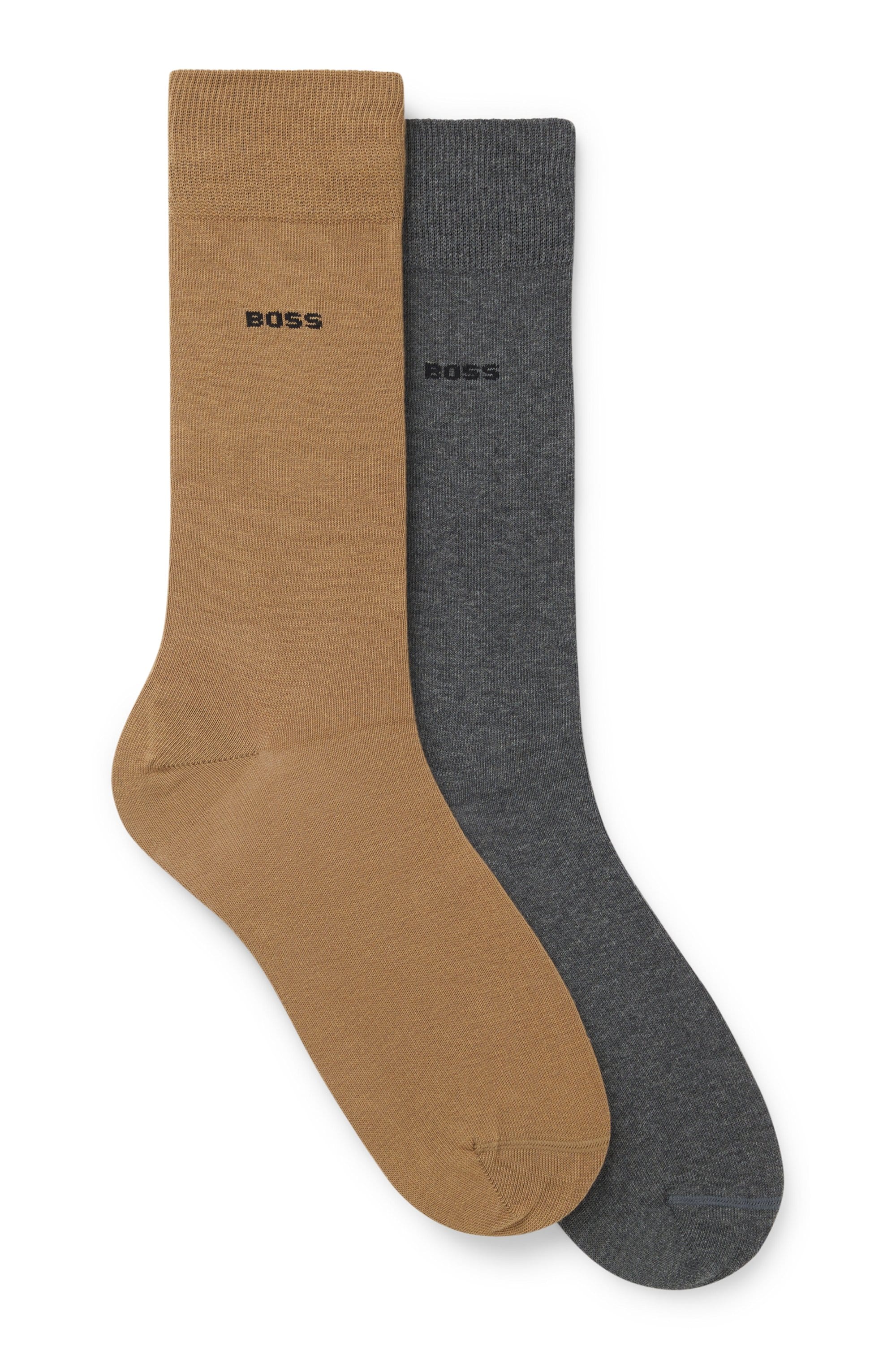 BOSS Chaussettes d'affaires »2P RS Uni CC« Packung, 2er, 2 cuis tlg. mit Markenlogo