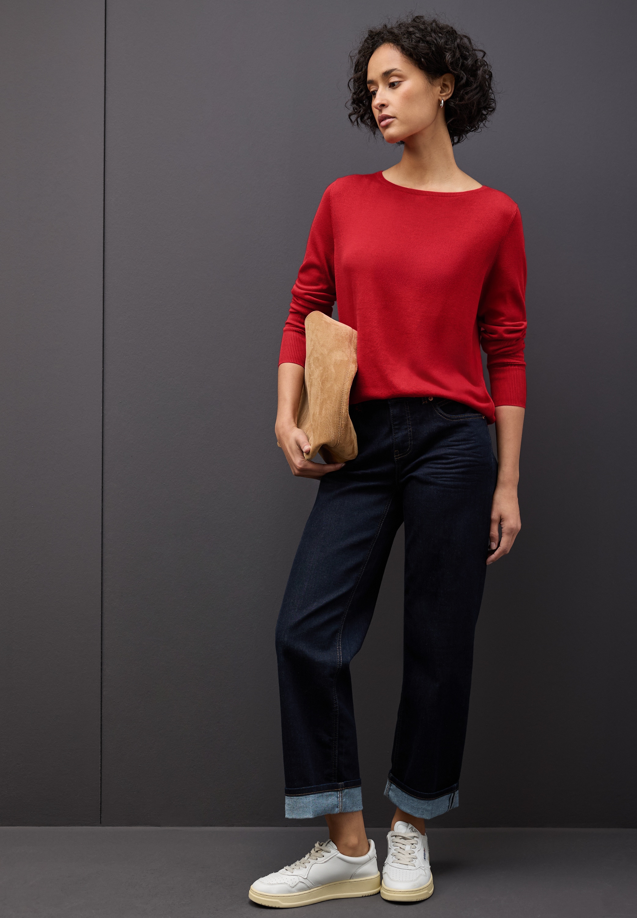 STREET ONE Pull en tricot avec encolure bateau