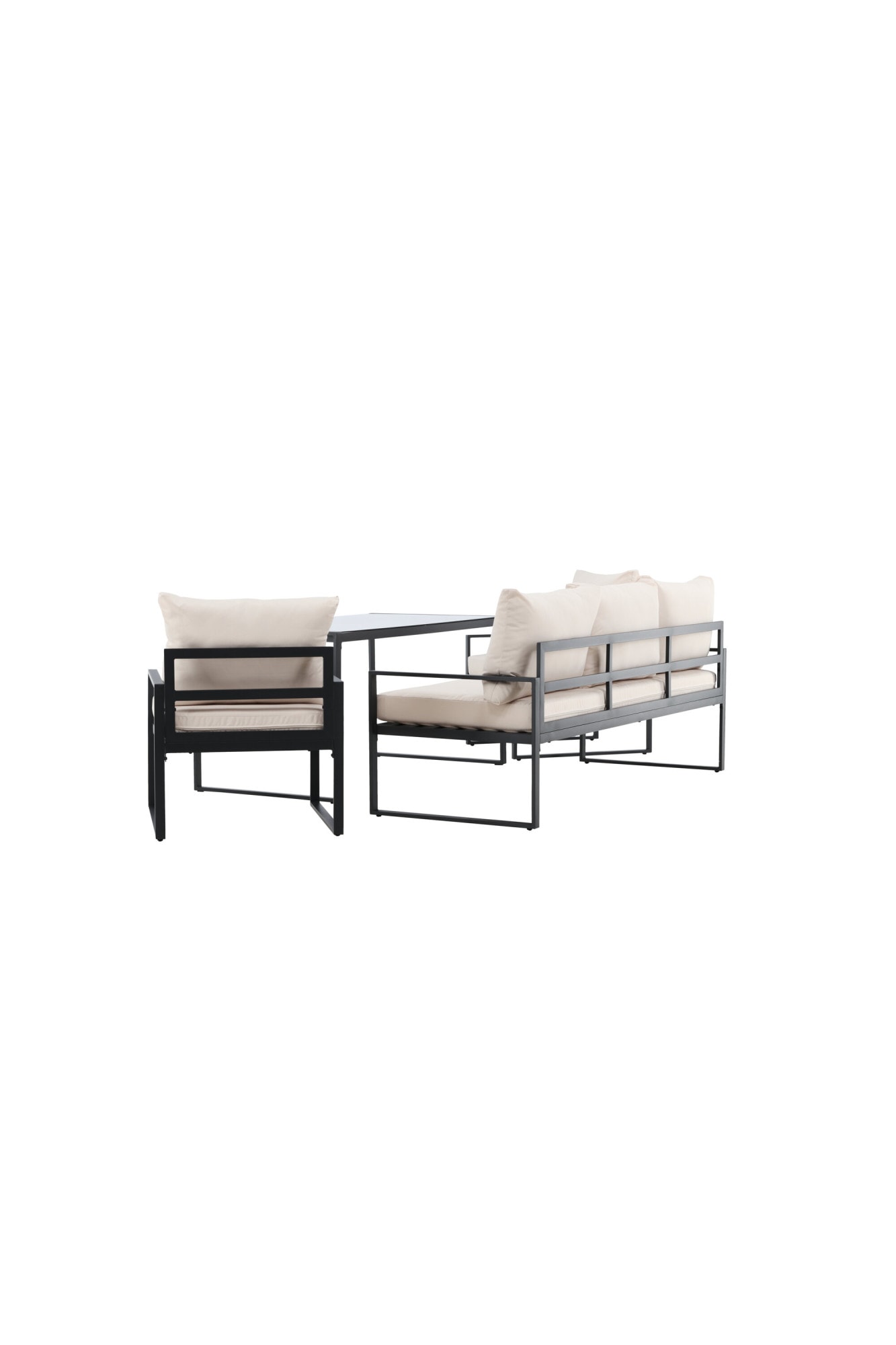 Venture Home Gartenlounge-Set »Catania, grosszügiges Outdoor-Set für hohen Sitzkomfort« 4 tlg. Loungemöbel mit Stoffbezug, angenehm, weich