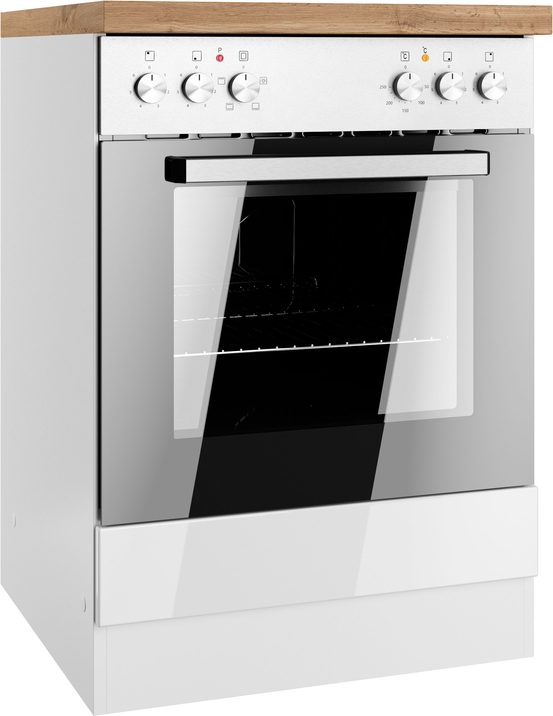 KOCHSTATION Armoire encastrée pour cuisinière »KS-Virginia,neu in verbesserter Ausführung« Espace de rangement,  largeur 60 cm, hauteur 85 cm, niche pour poêle L/H/P : 56/59/55 cm