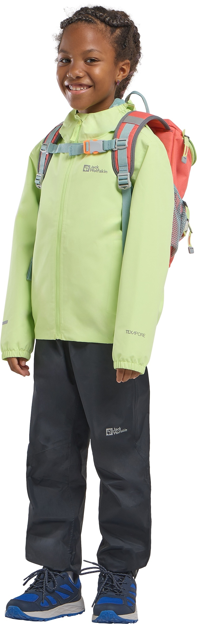 Jack Wolfskin Outdoorjacke »FLAZE JACKET K« mit Kapuze für Kinder, mit Kapuze, leicht, platzsparend packbar, atmungsaktiv