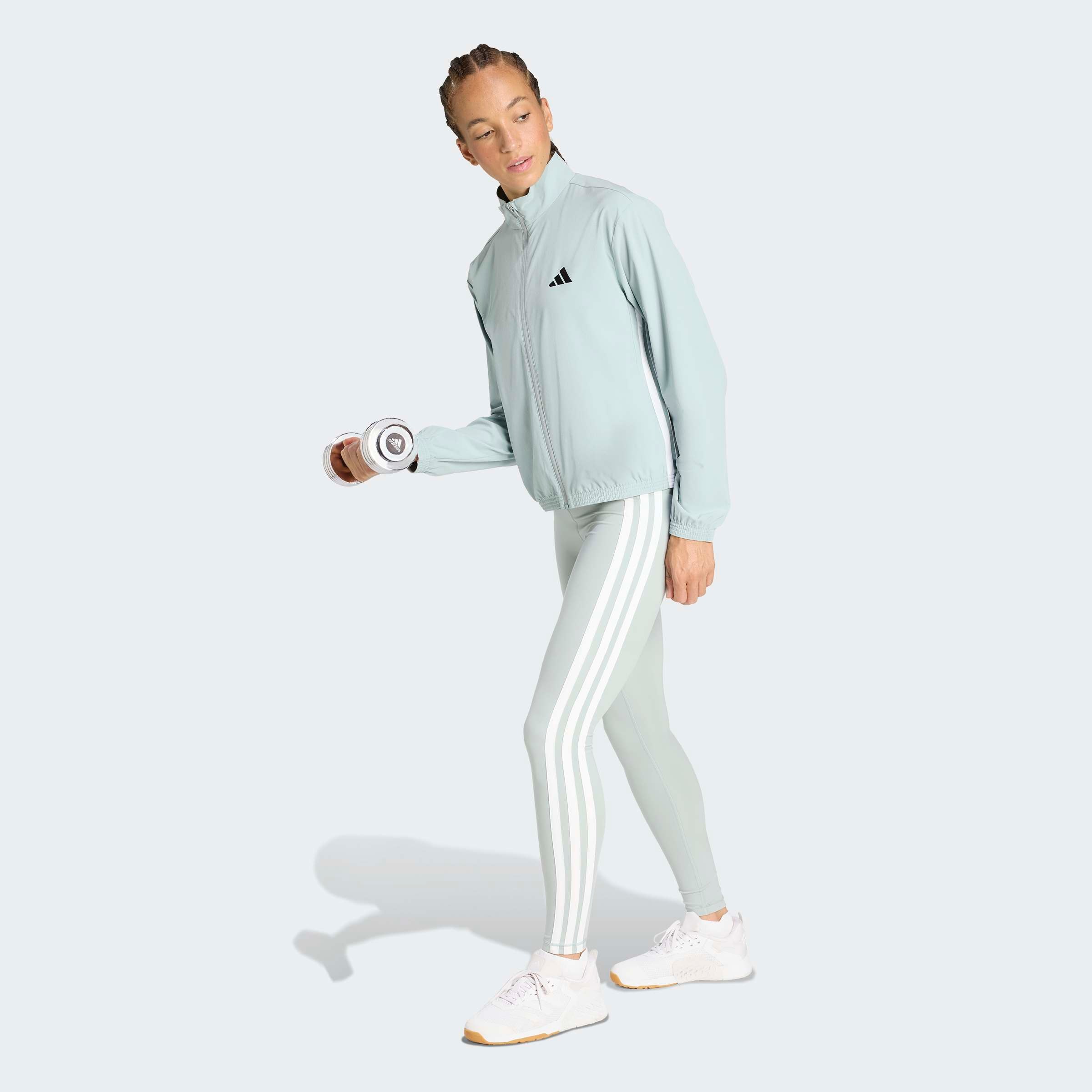 adidas Performance Rollkragenpullover »TRAIN ESSENTIALS 3-STREIFEN WOVEN WARM-UP« mit Elasthan-Anteil, leichtes Tragegefühl