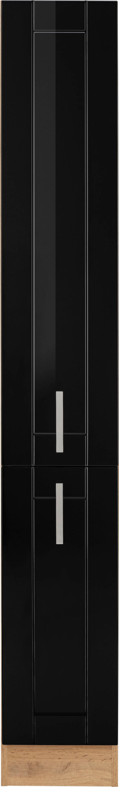 KOCHSTATION Apothekerschrank »KS-Tinnum« 30 cm breit, 200 cm hoch, Metallgriffe, MDF Fronten, Auszüge