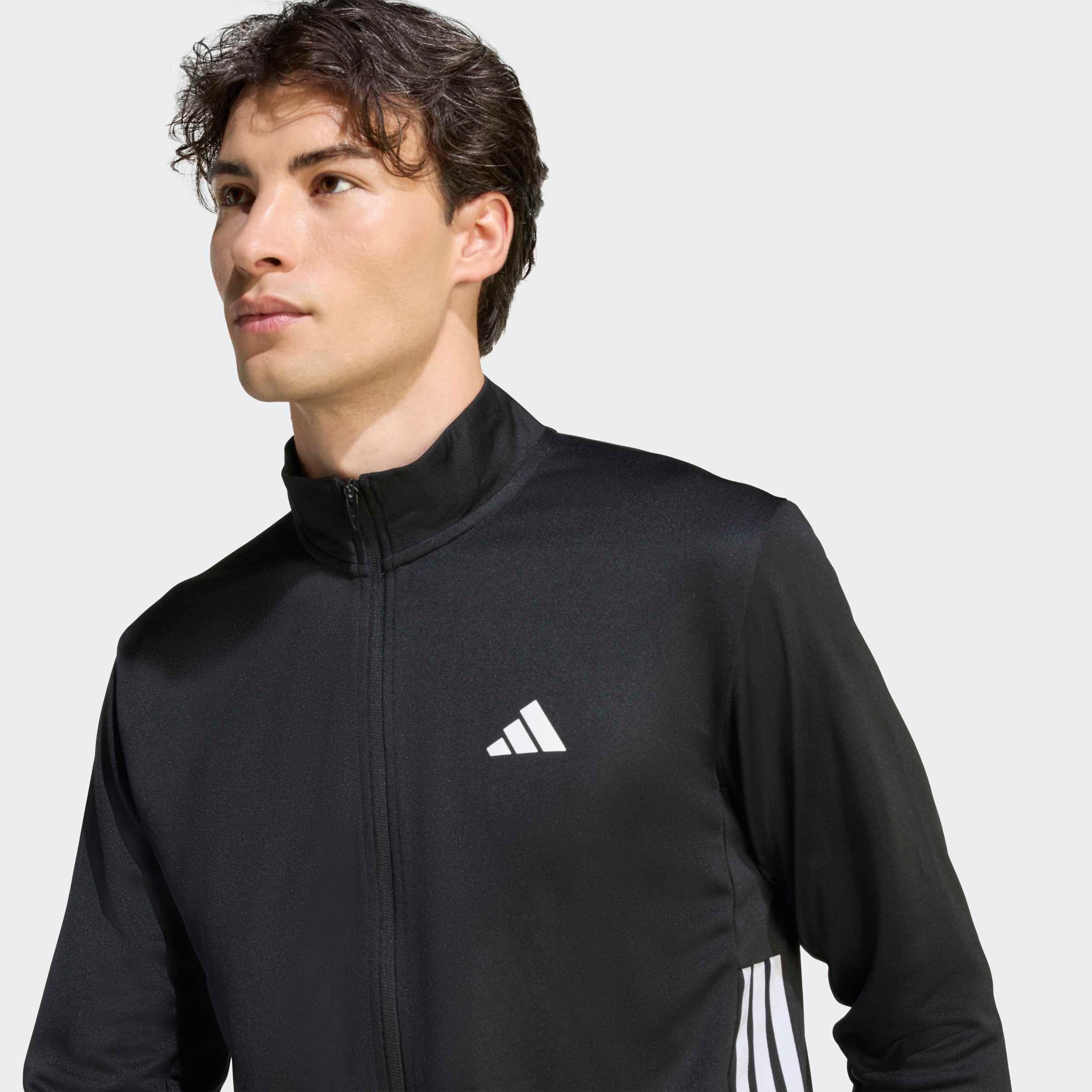 adidas Performance Veste d'entraînement »WORKOUT ESSENTIALS ALL-SET 3-STREIFEN KNIT«