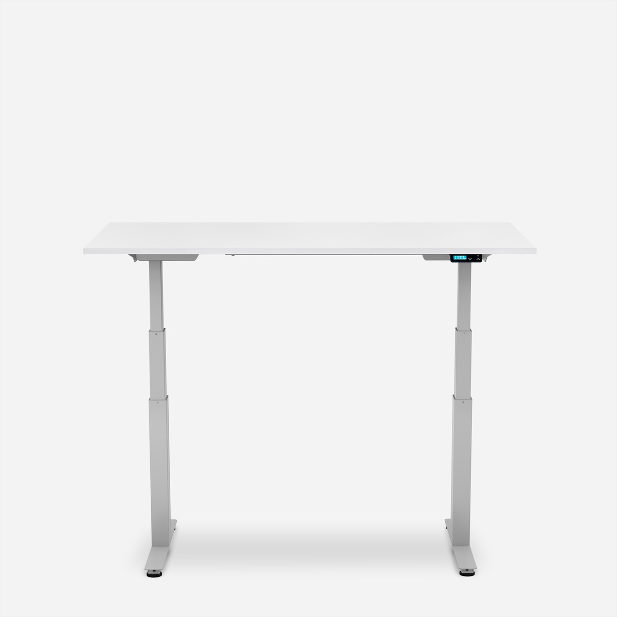   »WRK21 Schreibtisch Work 120 x 80 cm, Höhenverstellbar, Weiss Uni / Grau« ()