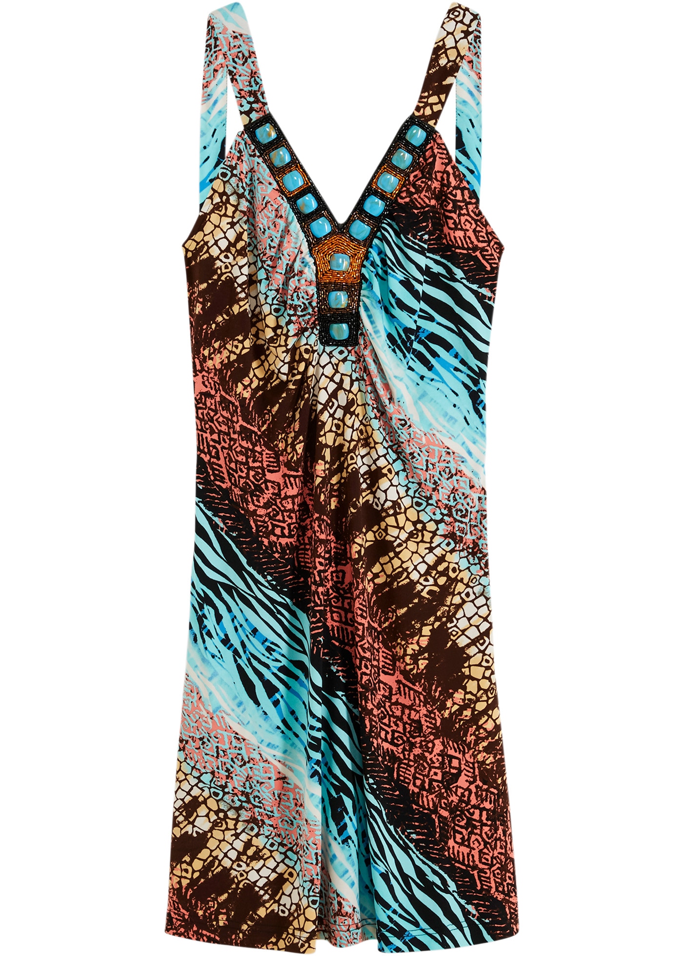 bonprix Shirtkleid »Jerseykleid in A-Linie« für eleganten Look, aus Polyester und Elasthan, A-Linie, ärmellos