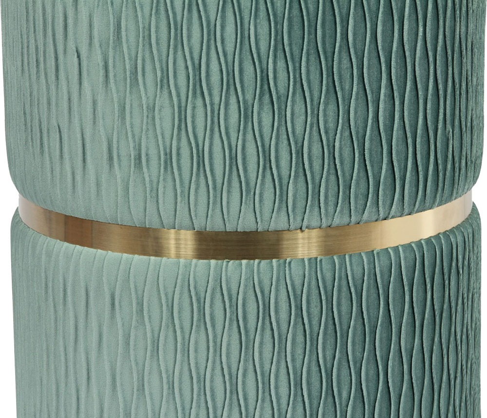 Kayoom Tabouret rembourré »Hocker Zora 425 2er-Set, Praktischer und versteckter Stauraum« Set, 2 cuis tlg. 2er-Set mit Stauraum, ineinander stapelbar, goldener Ring