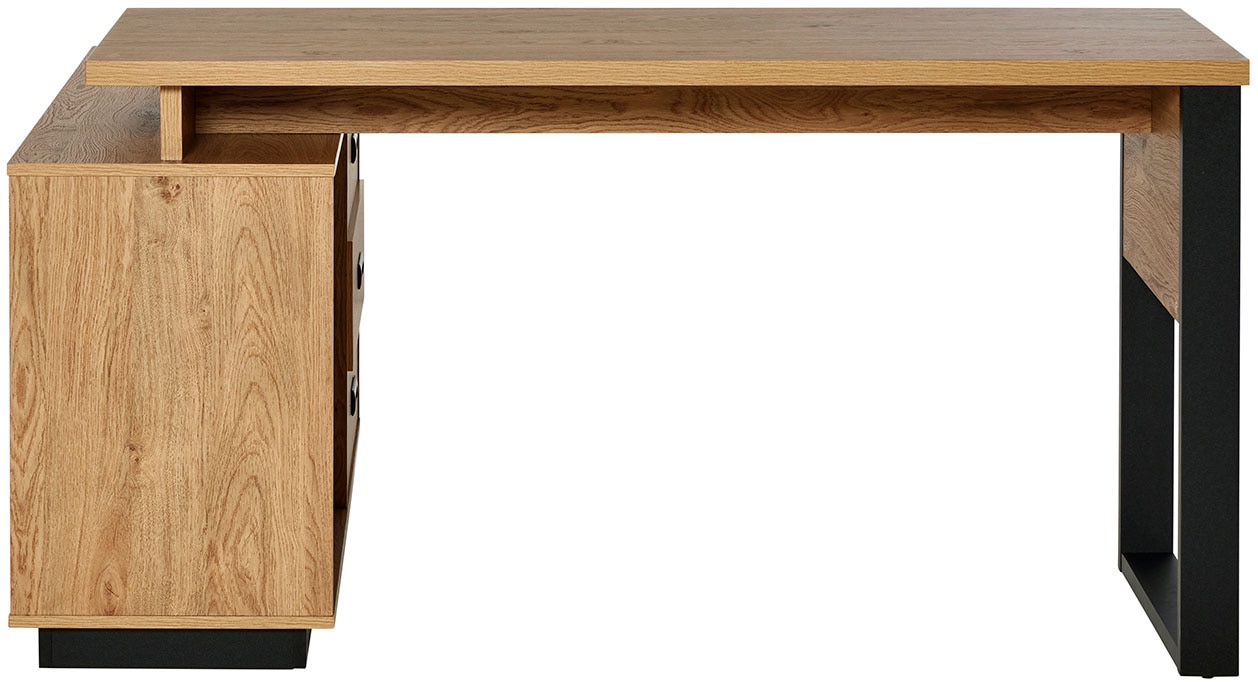 Jahnke Bureau d'angle »RIVA C 150 E« 1 cuis tlg. montage réversible, espace de rangement & passage de câbles, largeur 150 cm