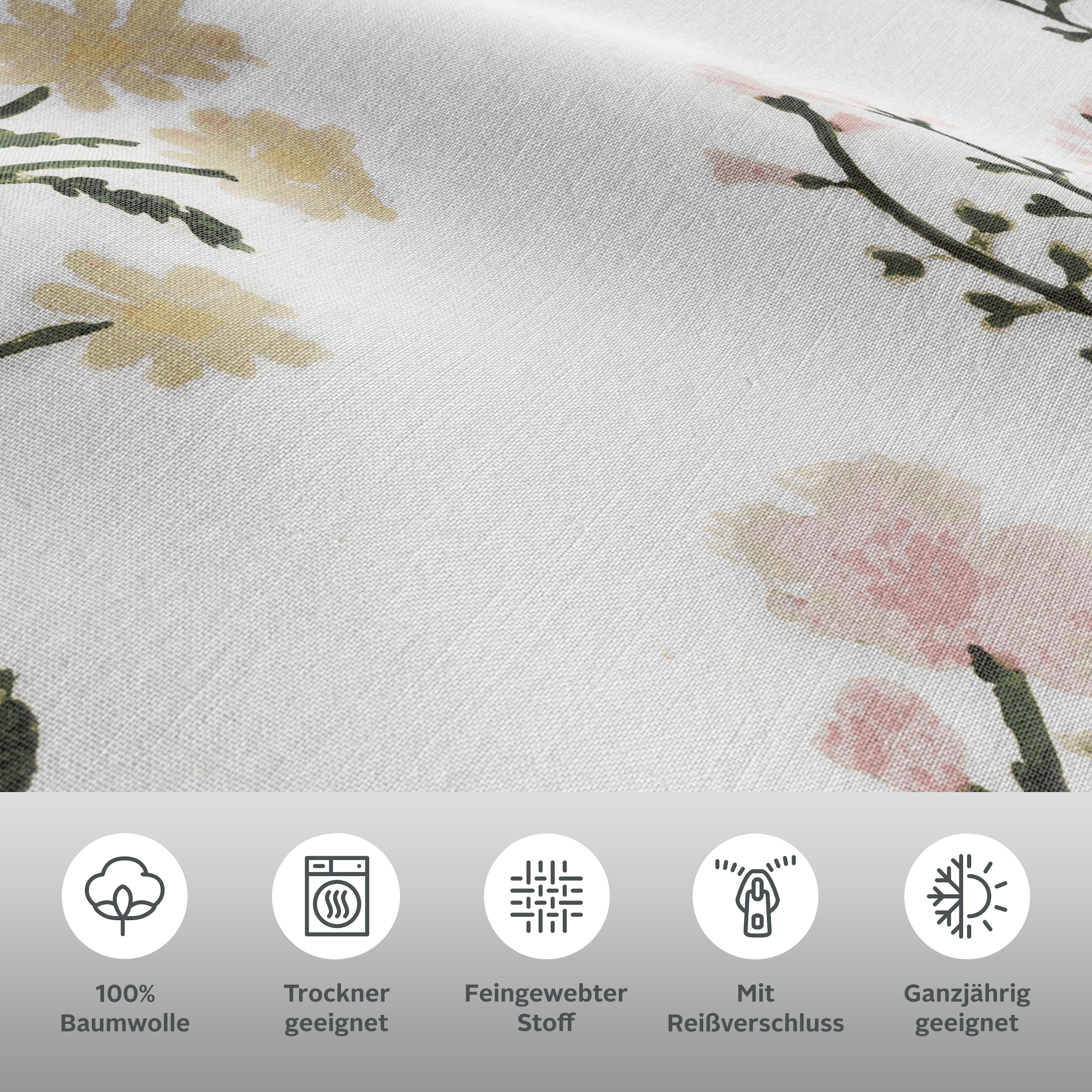 GOODproduct Bettwäsche »Claara« 2 mit Blumen Design, skandinavisch, romantische Bettwäsche