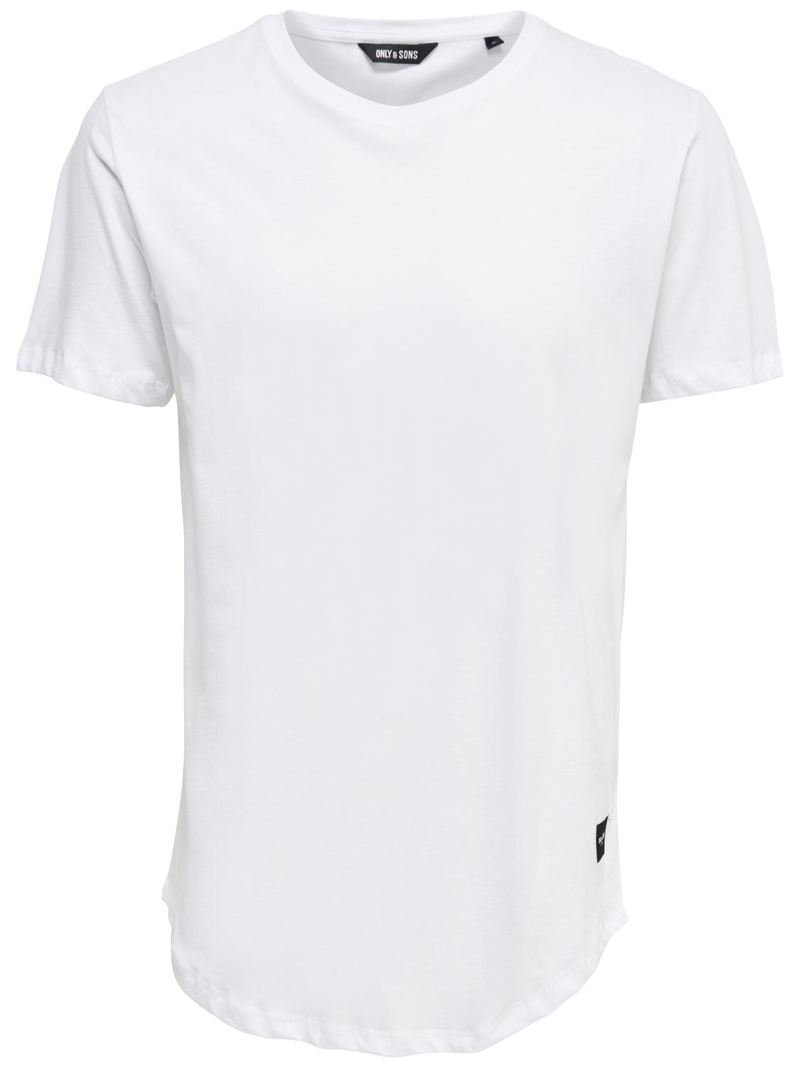 ONLY & SONS Shirt à col rond »ONSMATT LONGY SS TEE 5-PACK« Packung, 5 pièces Baumwolle, relaxed fit, lang geschnitten