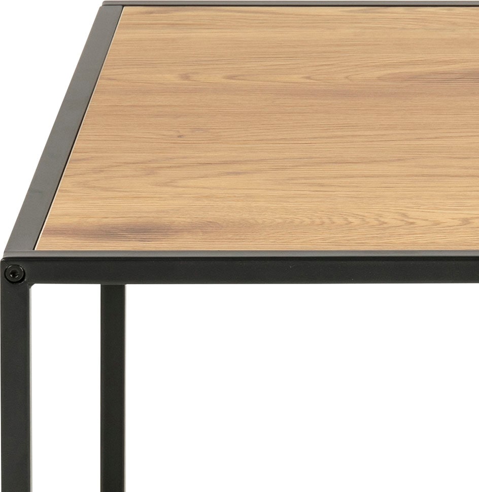 ACTONA GROUP Table basse structure métallique au look industriel moderne, carrée, largeur 60 cm