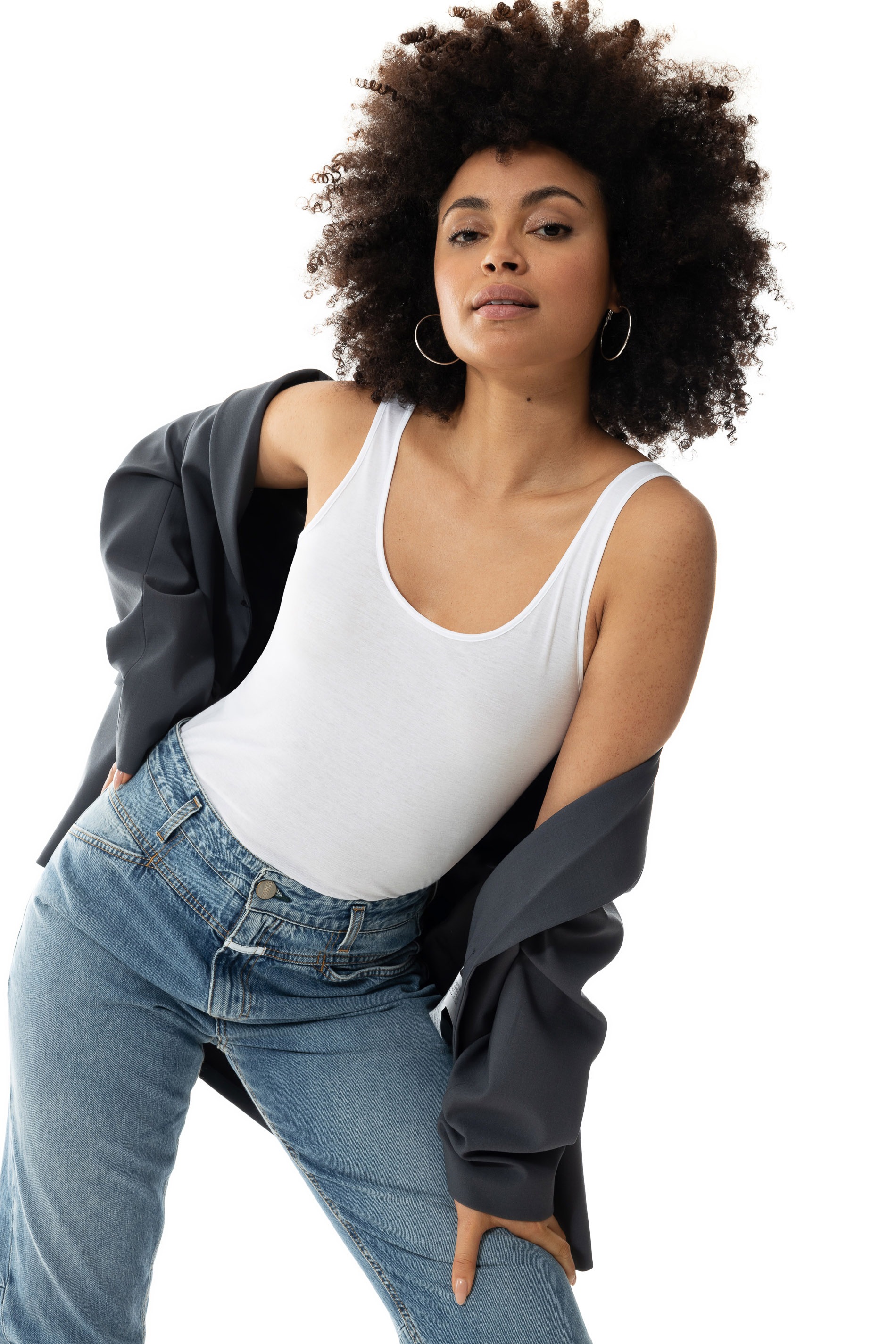 Mey Tanktop »Noblesse« ohne auftragende Seitennähte, Slim Fit, tiefer Rundhalsausschnitt