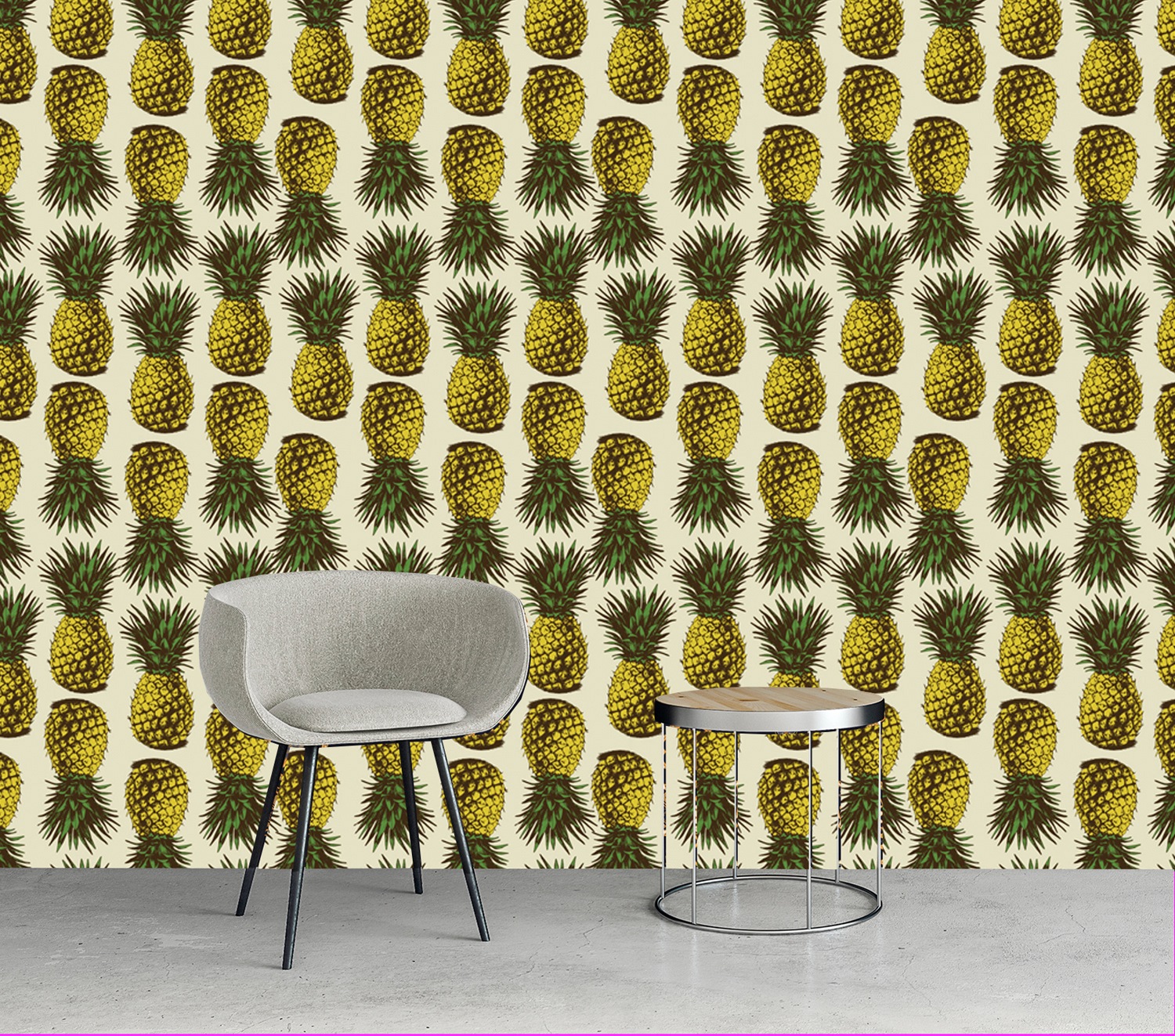 queence Vinyltapete »Mabel« bedruckt | tropisch glatt 90x250cm, selbstklebend, kinderleichte Anbringung, , Sticker